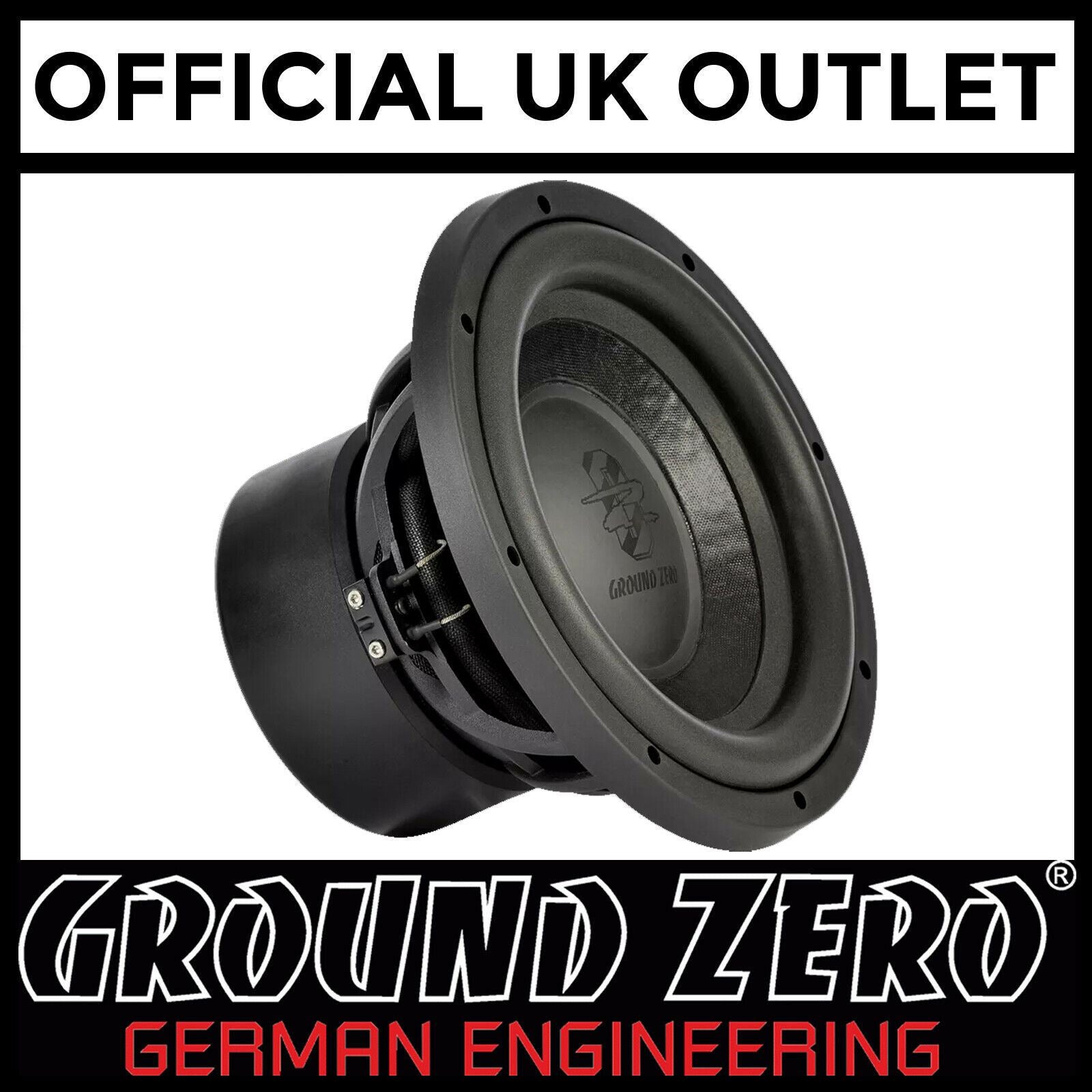 Ground Zero GZUW 10SQX - 25 cm / 10" Subwoofer - 2 x 2 ohm 2" voicecoil - 450 WRMS