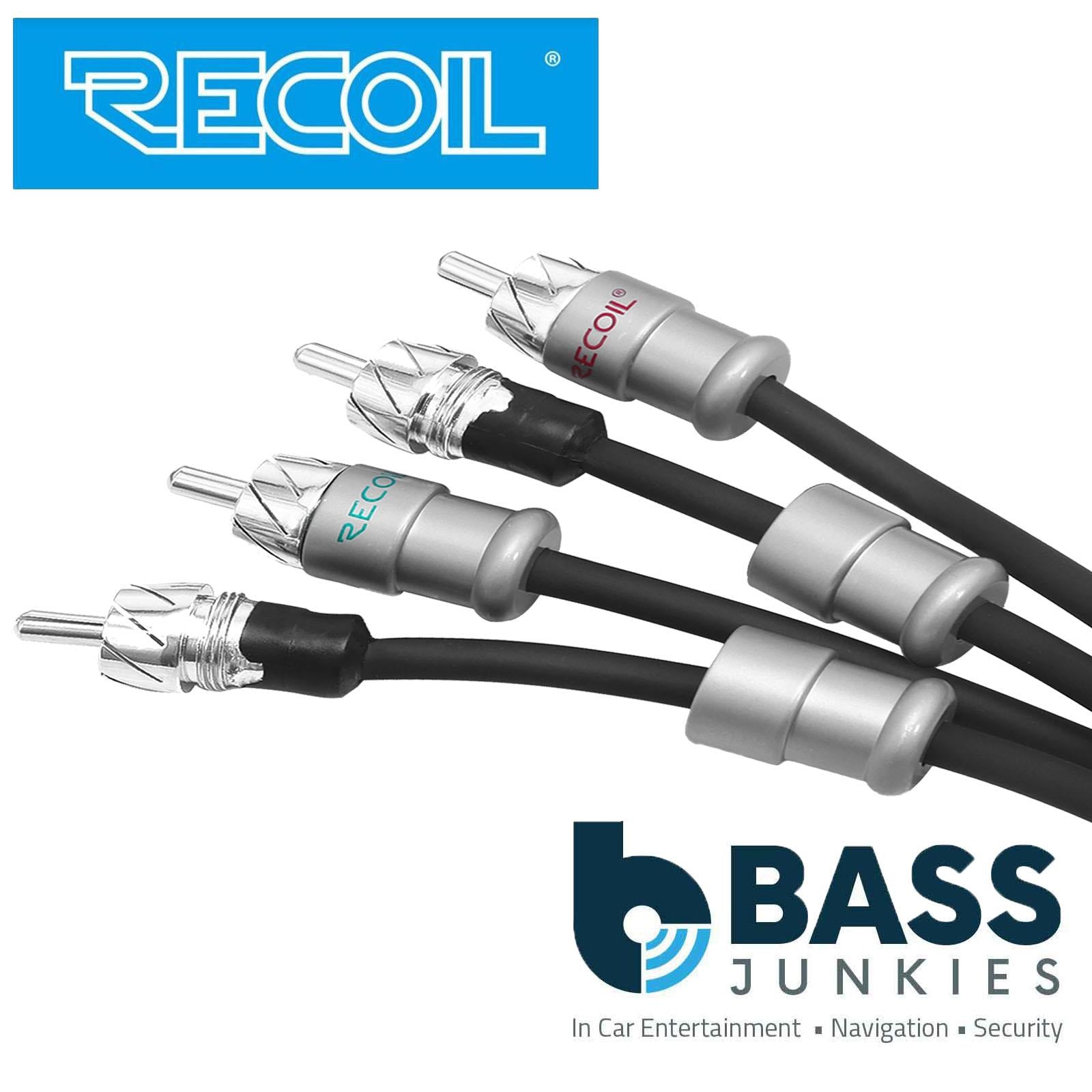 Recoil XI417 - 5 Metre Oxygen Free Copper 4-Channel Car Stereo RCA Phono Cable