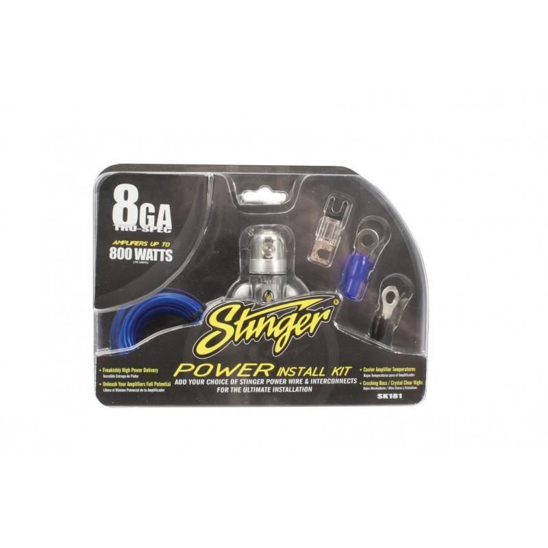 Stinger SK181 8 Gauge Car Installation Kit With MIDI Fuse Holder