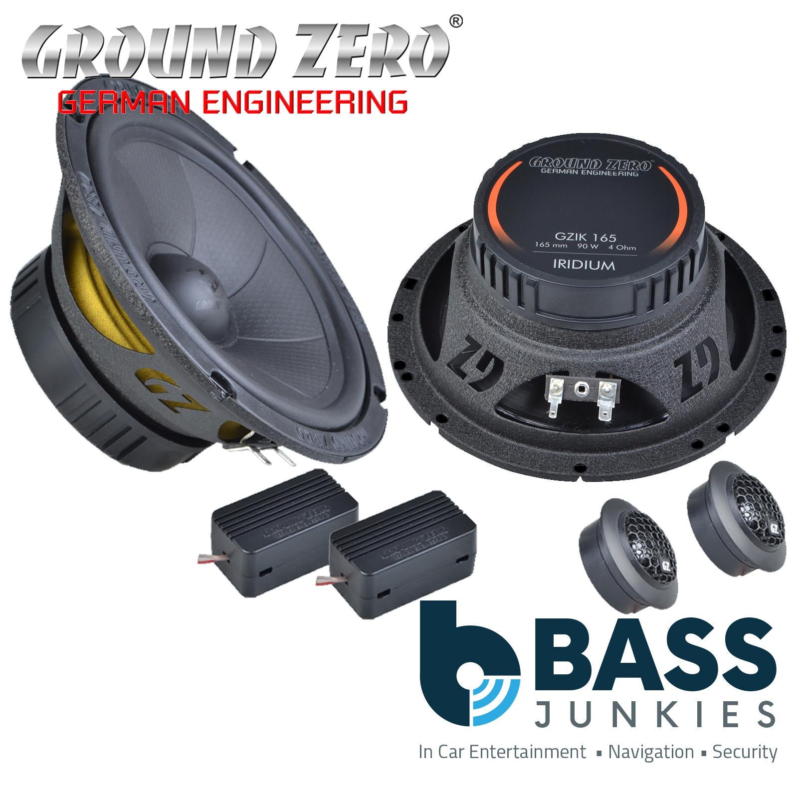 Ground Zero GZIC 16X - 6.5" Inch 16.5cm 150 Watts 2-Way Component Car Speakers