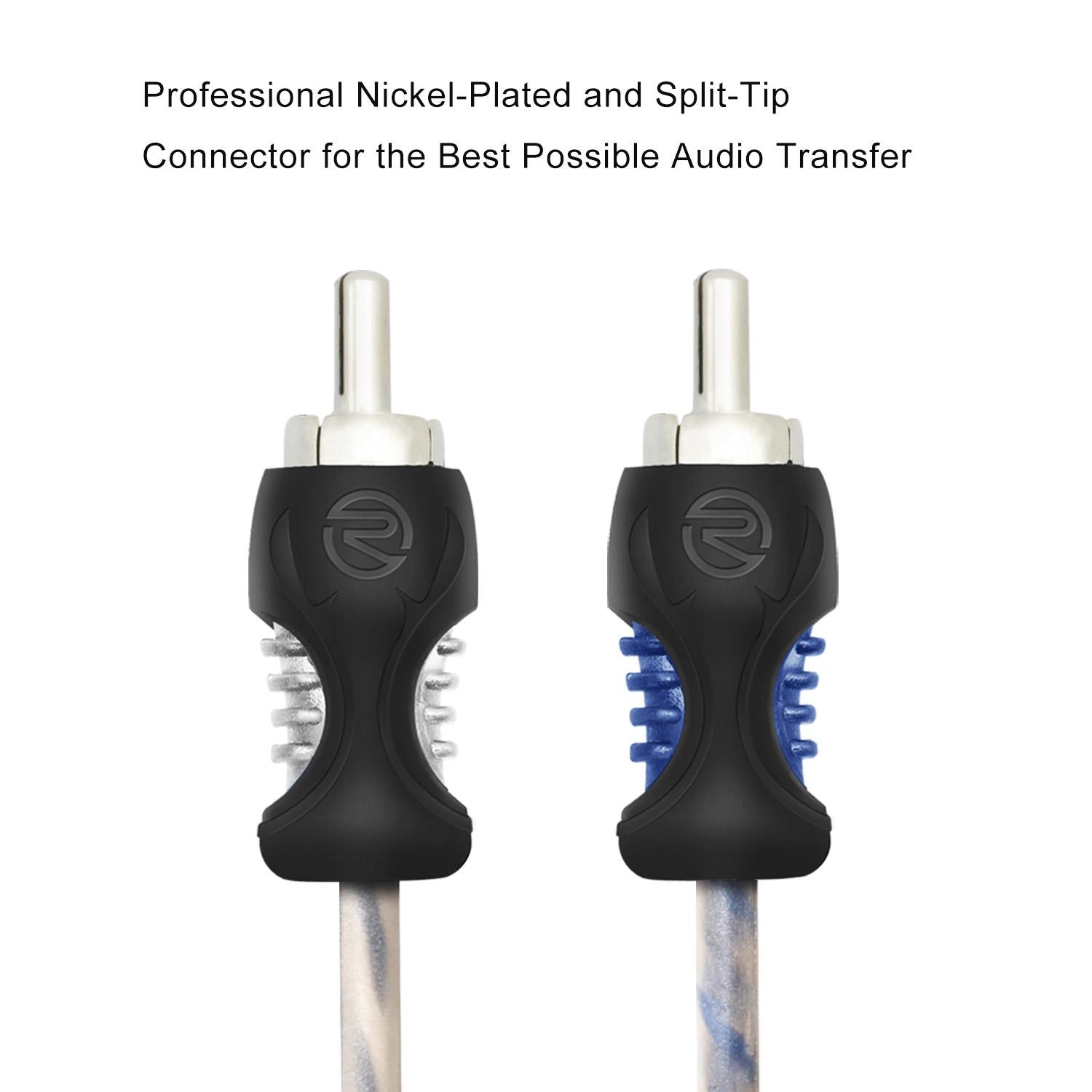 Recoil RCI23 - 1 Meter 2-Channel Oxygen-Free Copper Noise Reduction RCA Phono