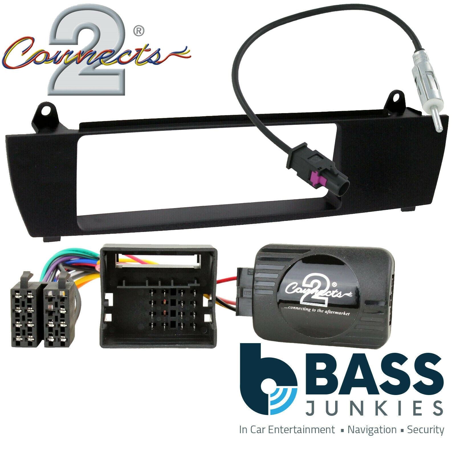 BMW X3 E83 2004-2010 Car Stereo Single Din Fascia & Steering Wheel Kit CT24BM07