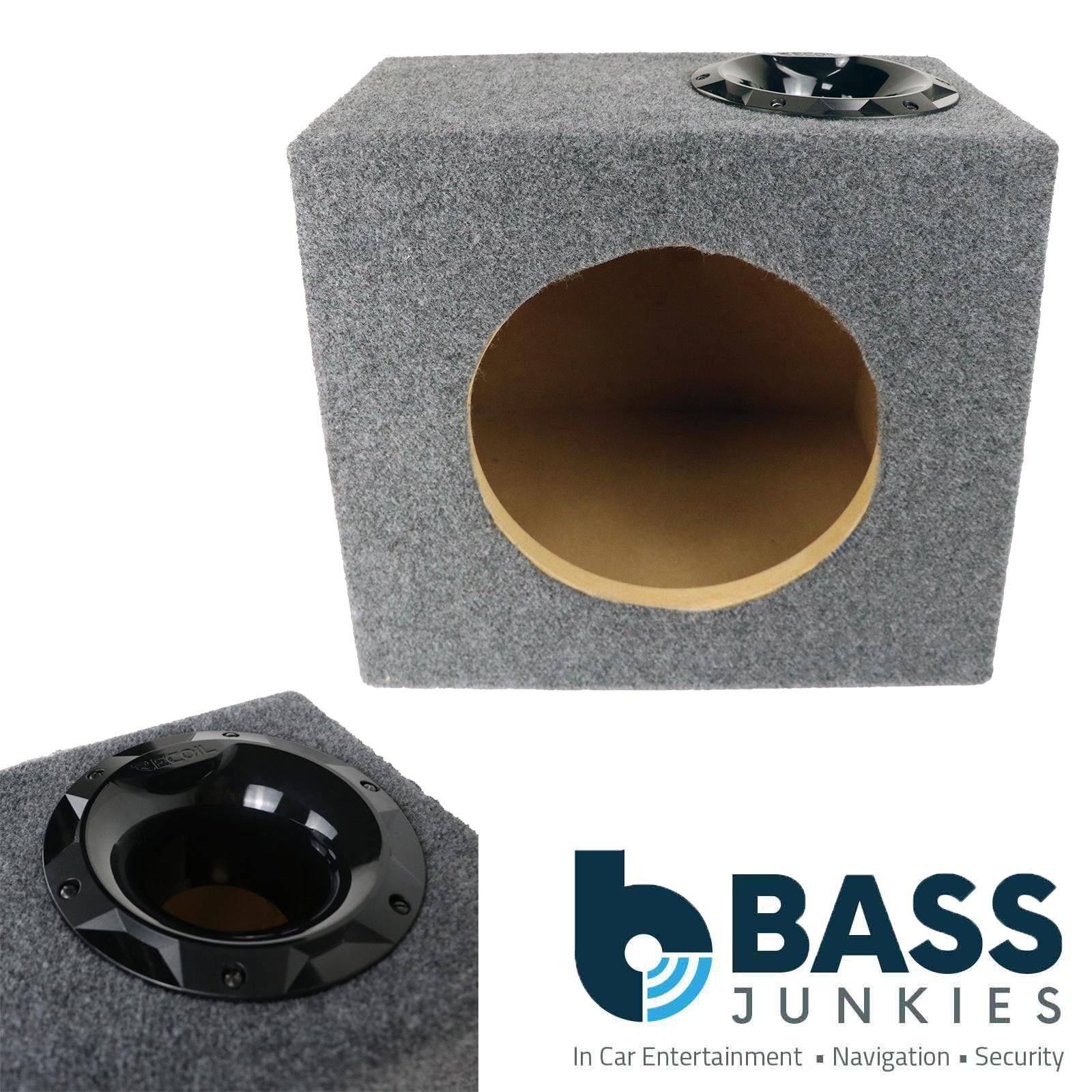 Recoil SUB10PG - Single 25cm 10" Inch Ported Grey Carpet Car Subwoofer Bass Box