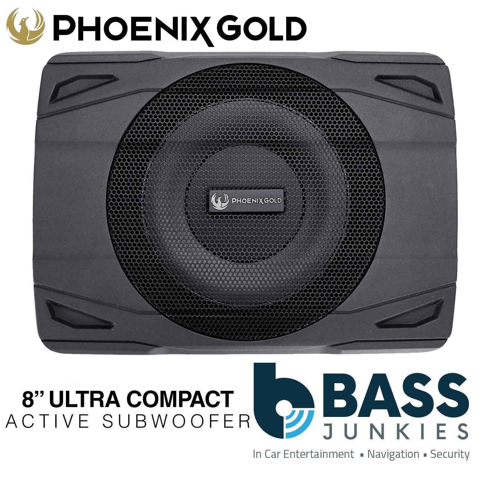 Phoenix Gold PG Z880 - 8" Inch 240 Watts Underseat Amplified Car Sub Subwoofer