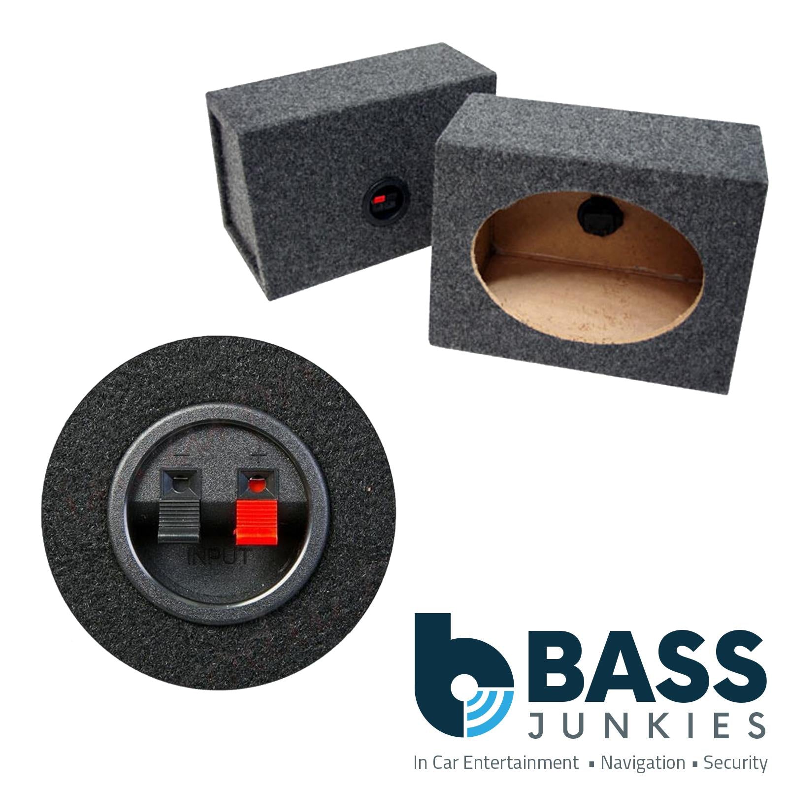 Kenwood KFC-PS6976 6x9"1100 Watts 3-Way Coaxial Speakers + Grey 6x9'' Boxes + 8m 16AWG Speaker Cable