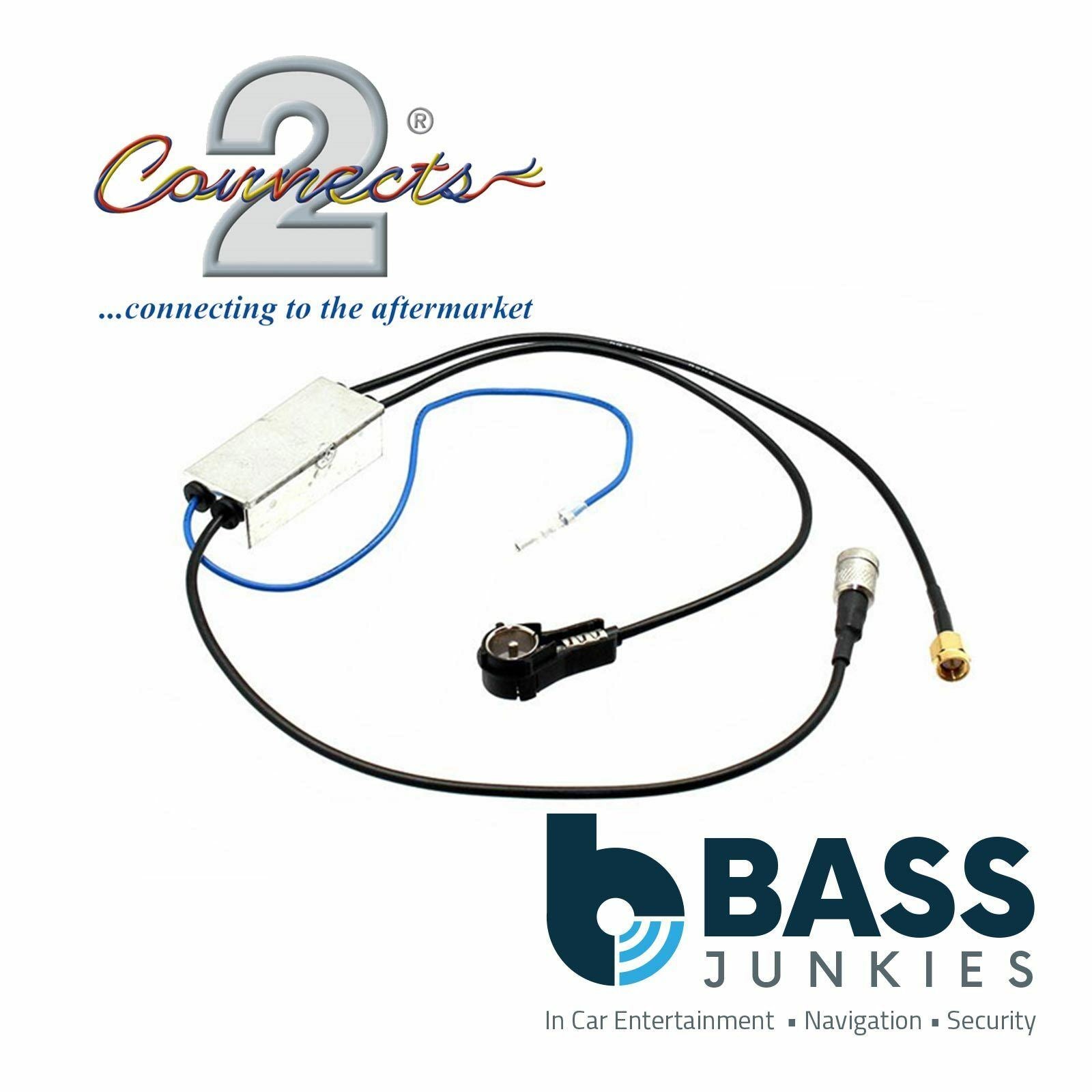 Connects2 CT27AA142 Car Stereo Radio DAB + ISO to SMA Aerial Antenna Splitter