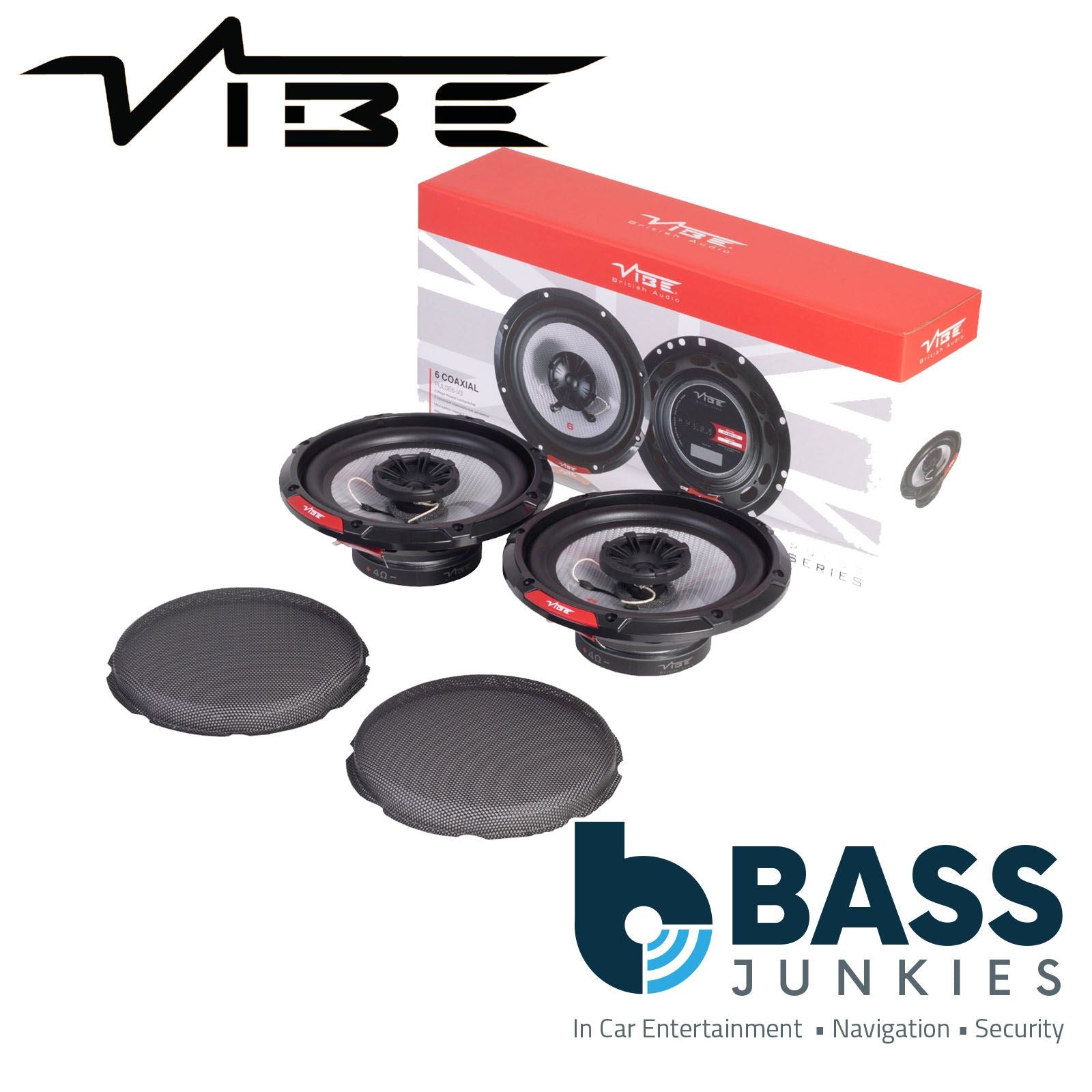 Vibe PULSE6-V3 360W Coaxial Speakers Supplied with Brackets to fit 6.5" Speakers to a Vauxhall Vectra 1995-2002 [Front Doors 165mm]