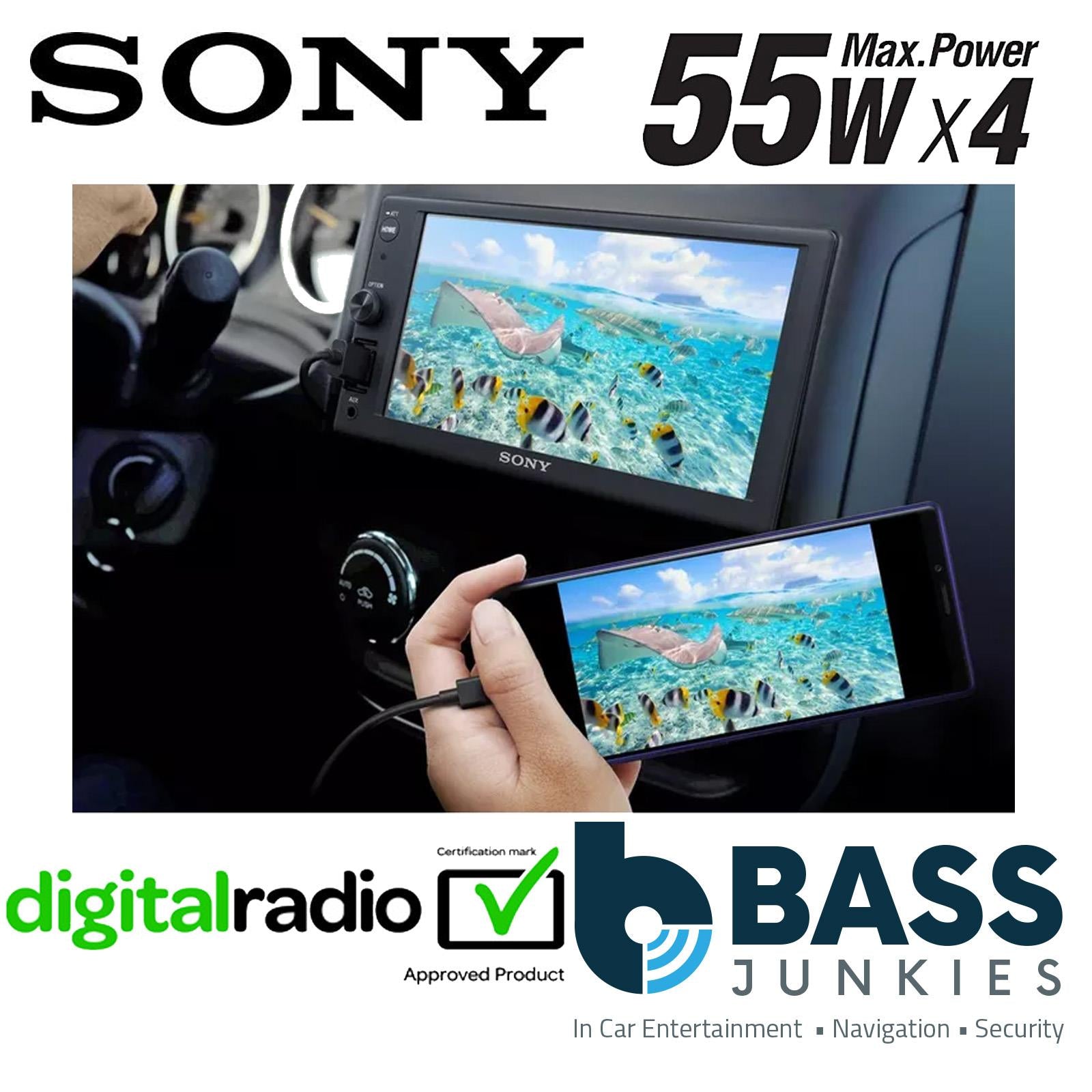 Sony XAV-1550D 6.2" Double Din Weblink Bluetooth USB DAB+ Radio Touchscreen Car Stereo