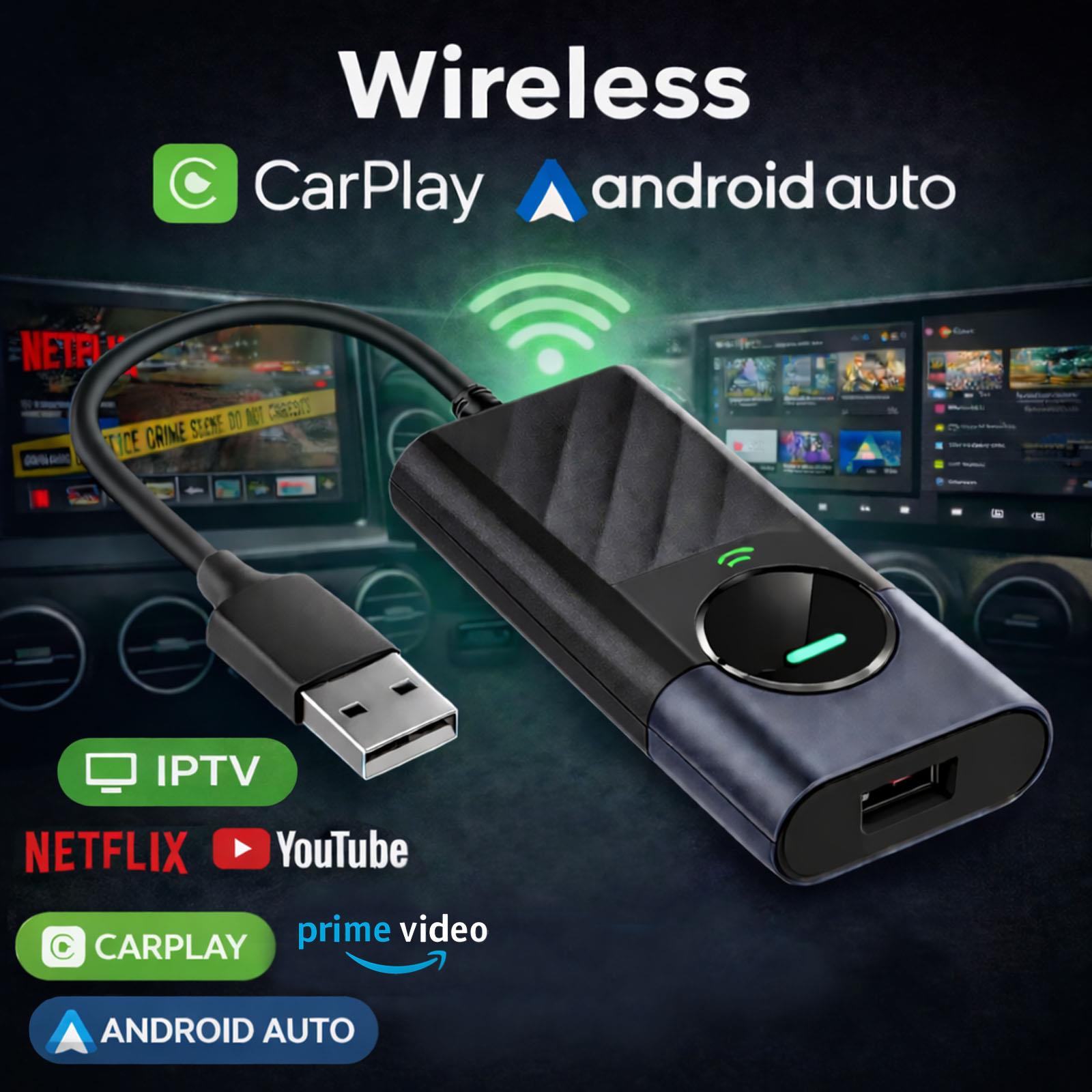 Upgraded UPIABOX  - Wireless Carplay & Android Netflix Youtube Prime Spotify IPTV App Multimedia Adaptor