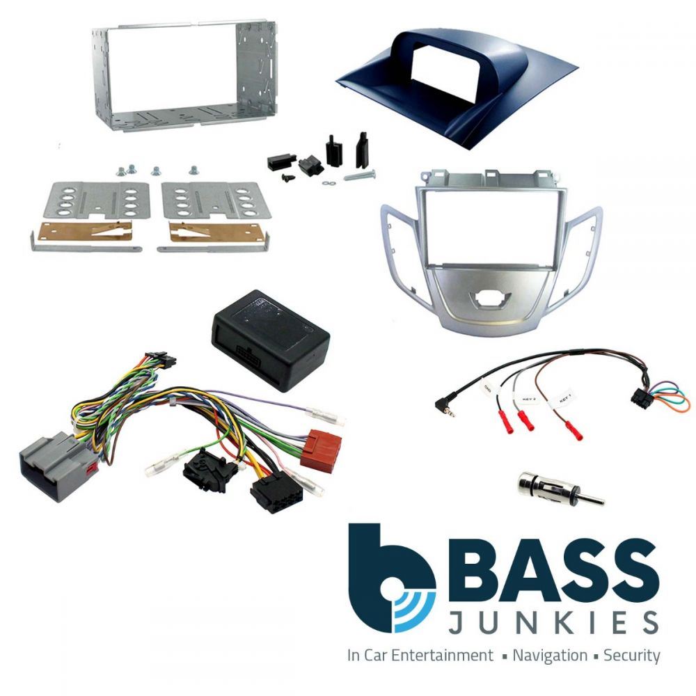 Connects2 CTKFD02 Ford Fiesta MK7 08-10 Silver/Blue Facia Panel & Steering Wheel Interface