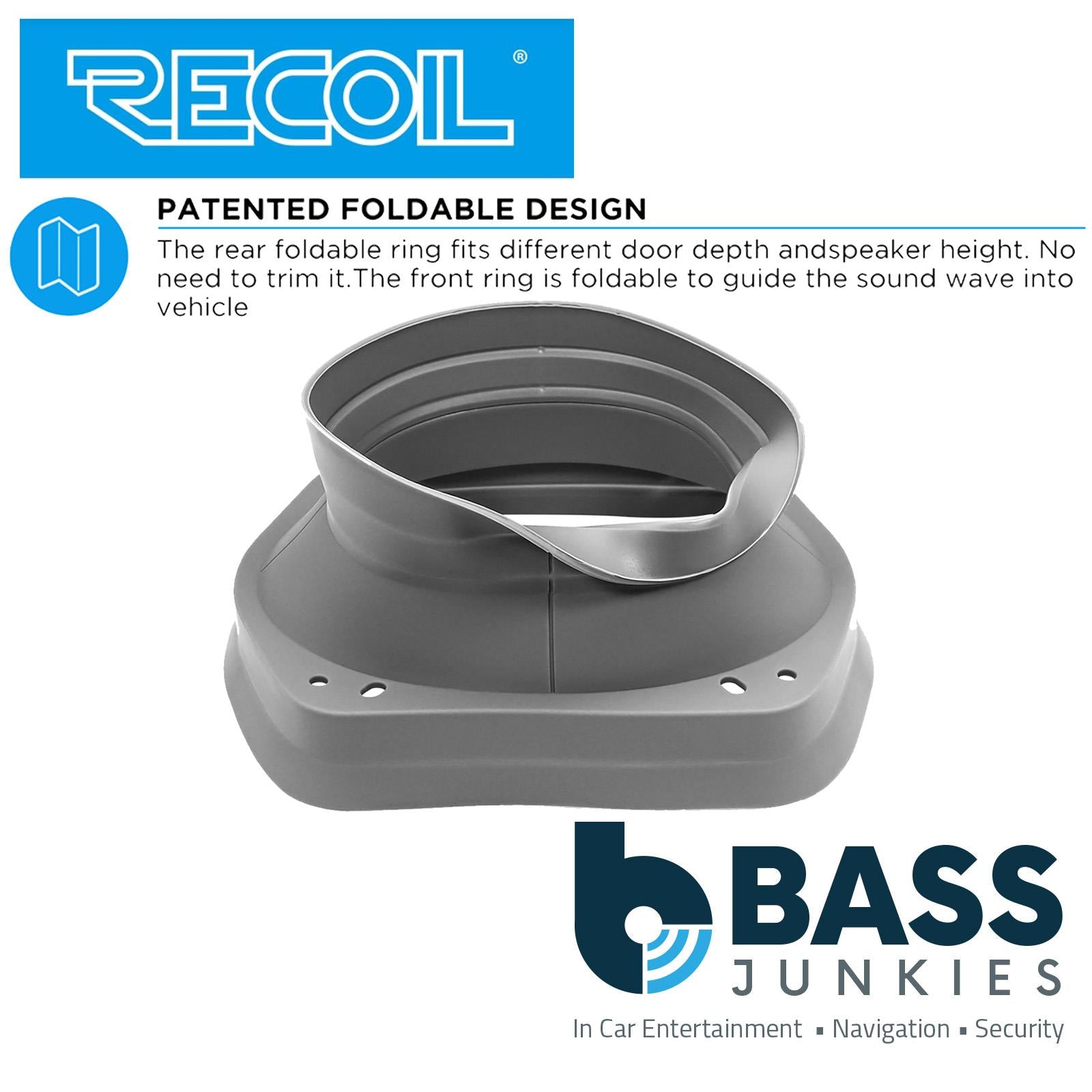 Recoil SPB68 5”x7” 6”x8” Waterproof Silicone Car Speakers Baffle & Isolator Kit