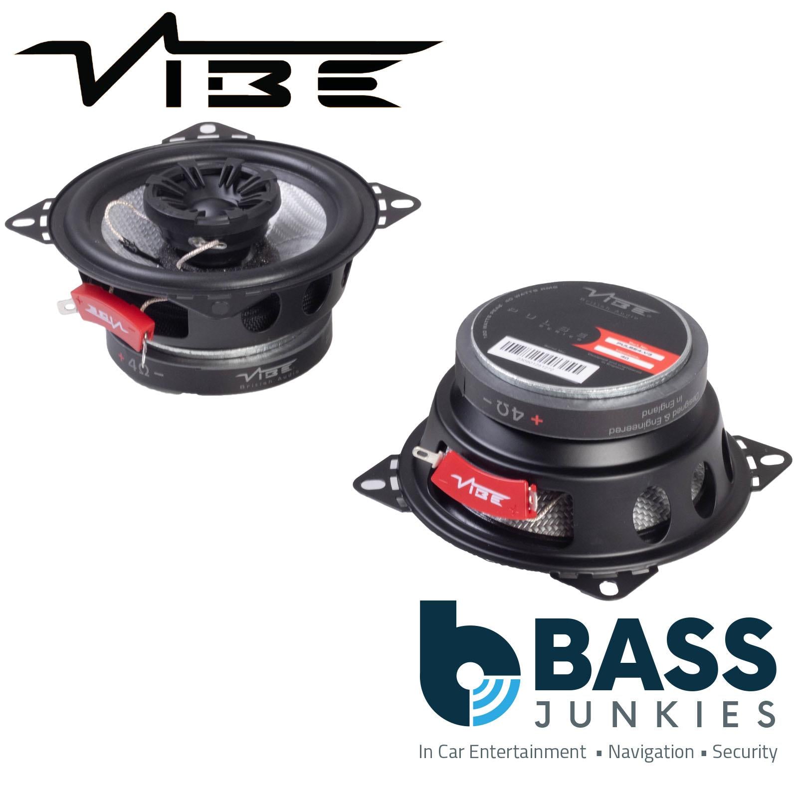 Vibe 4 coaxial Pulse4-V0 100m/10cm/4"inch/ 240 Watts 2-Way Coaxial car Speakers (Per Pair Max Power 240 Watts | 40 Watts RMS Each Speaker Max 120 Watts | 20 Watts RMS | Woofer/Tweeter|