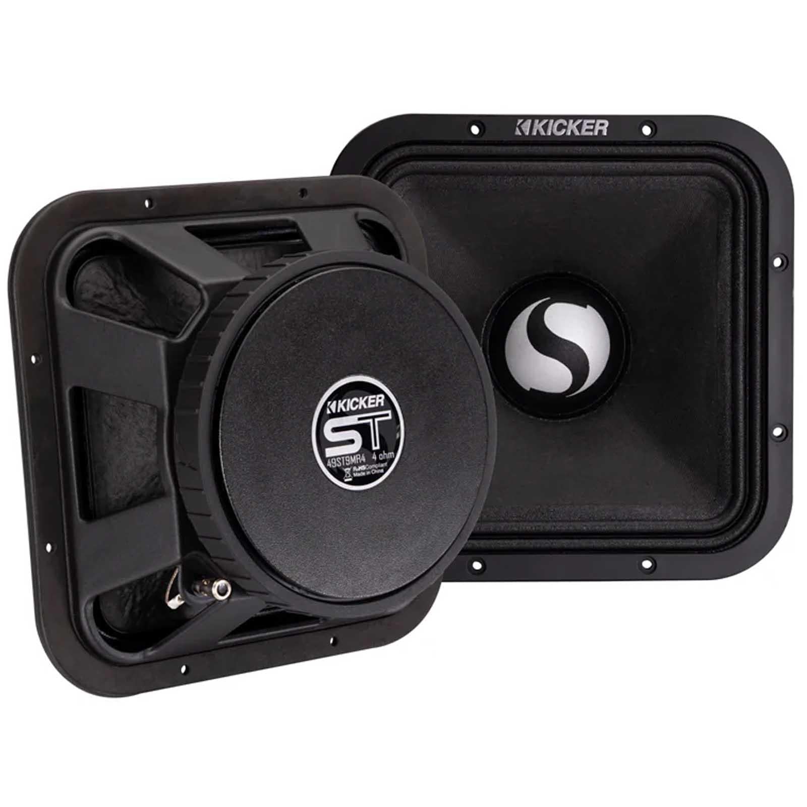 Kicker 49ST9MR4 - 9" 1200 Watts Street Series SPL Midrange Car Speakers Pair