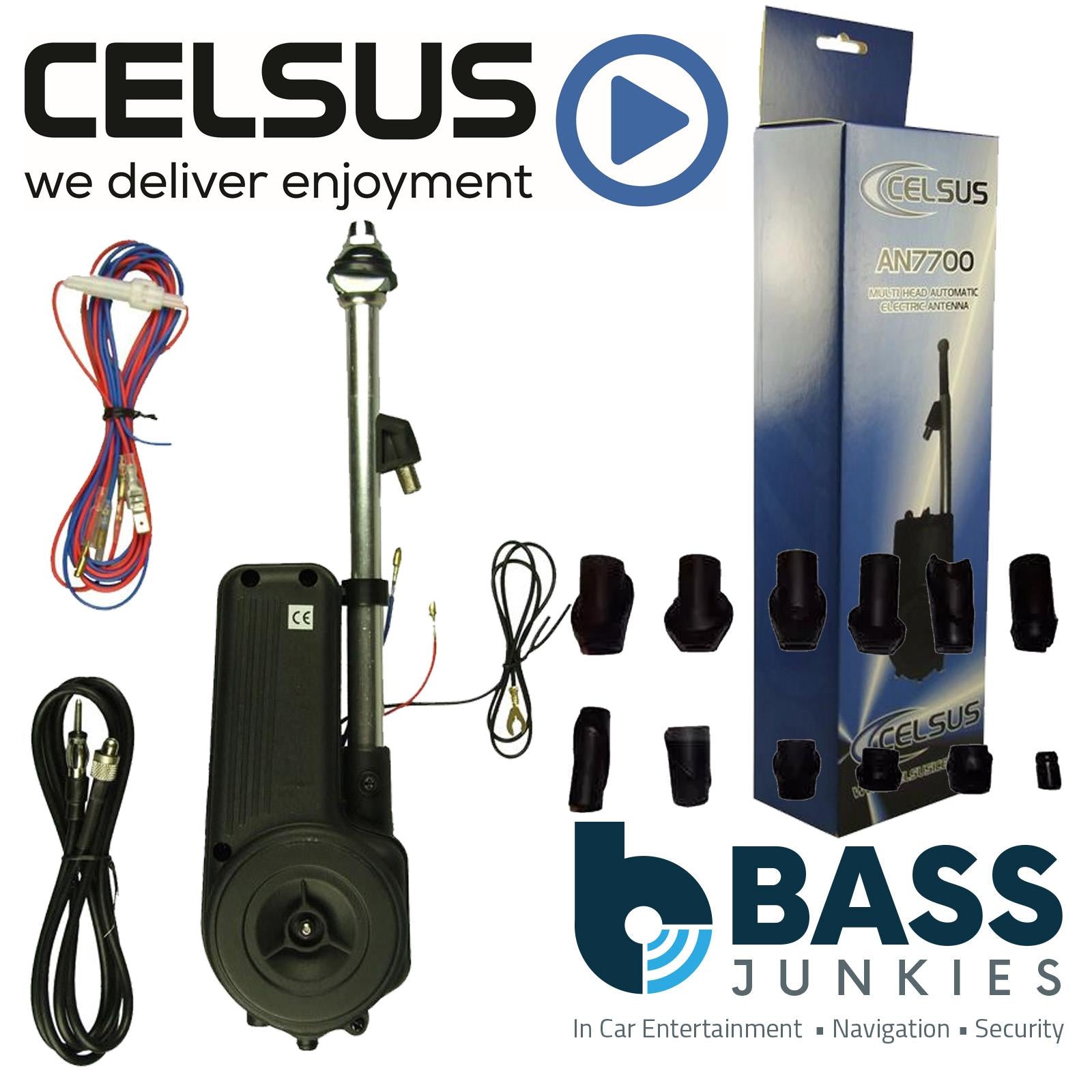 Celsus AN7700 - 12V AM/FM Universal Electric Car Radio Stereo Wing Mount Aerial