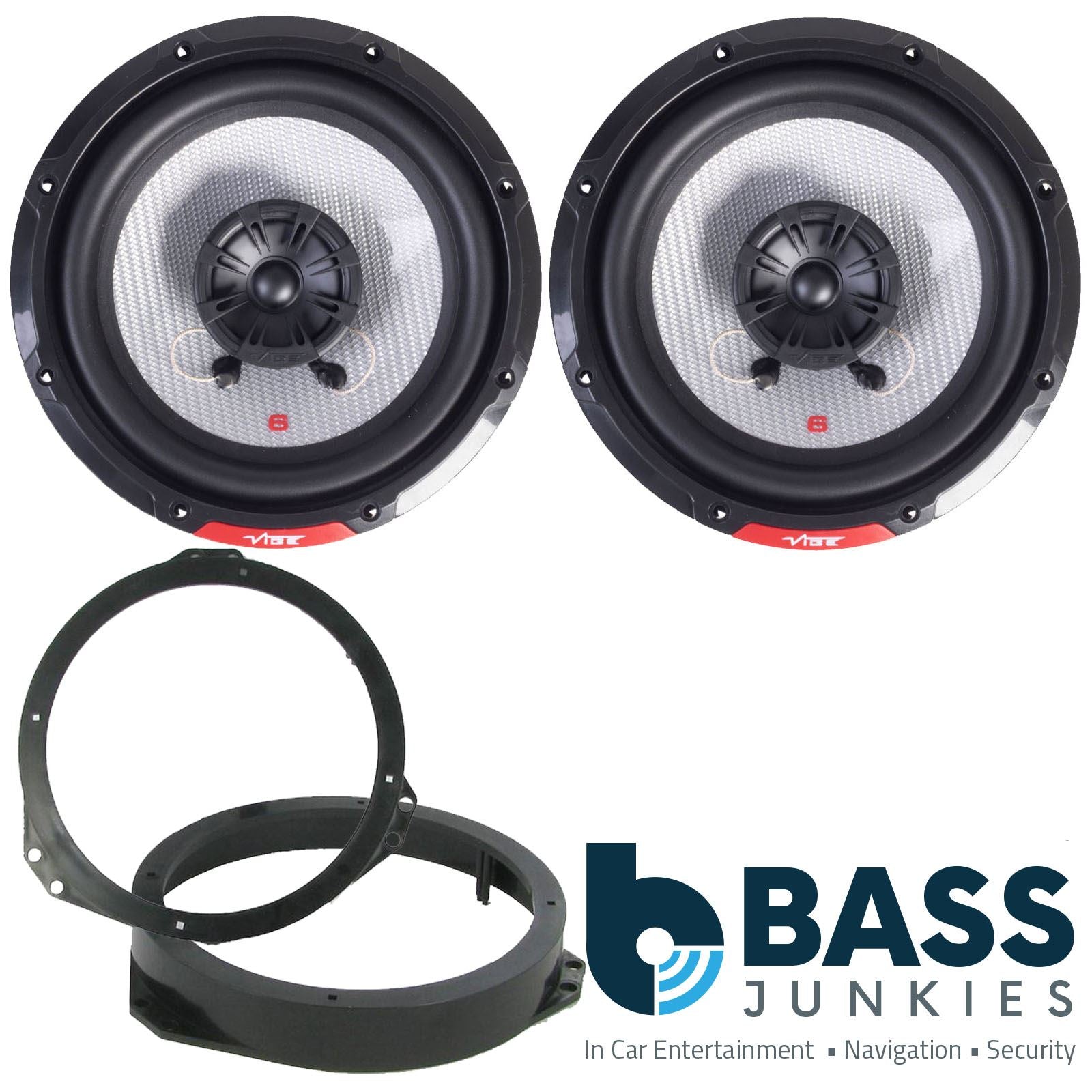 Vibe PULSE6-V3 360W Coaxial Speakers Supplied with Brackets to fit 6.5" Speakers to a Vauxhall Zafira 1999-2005 [Front Doors 165mm. A/B Models]