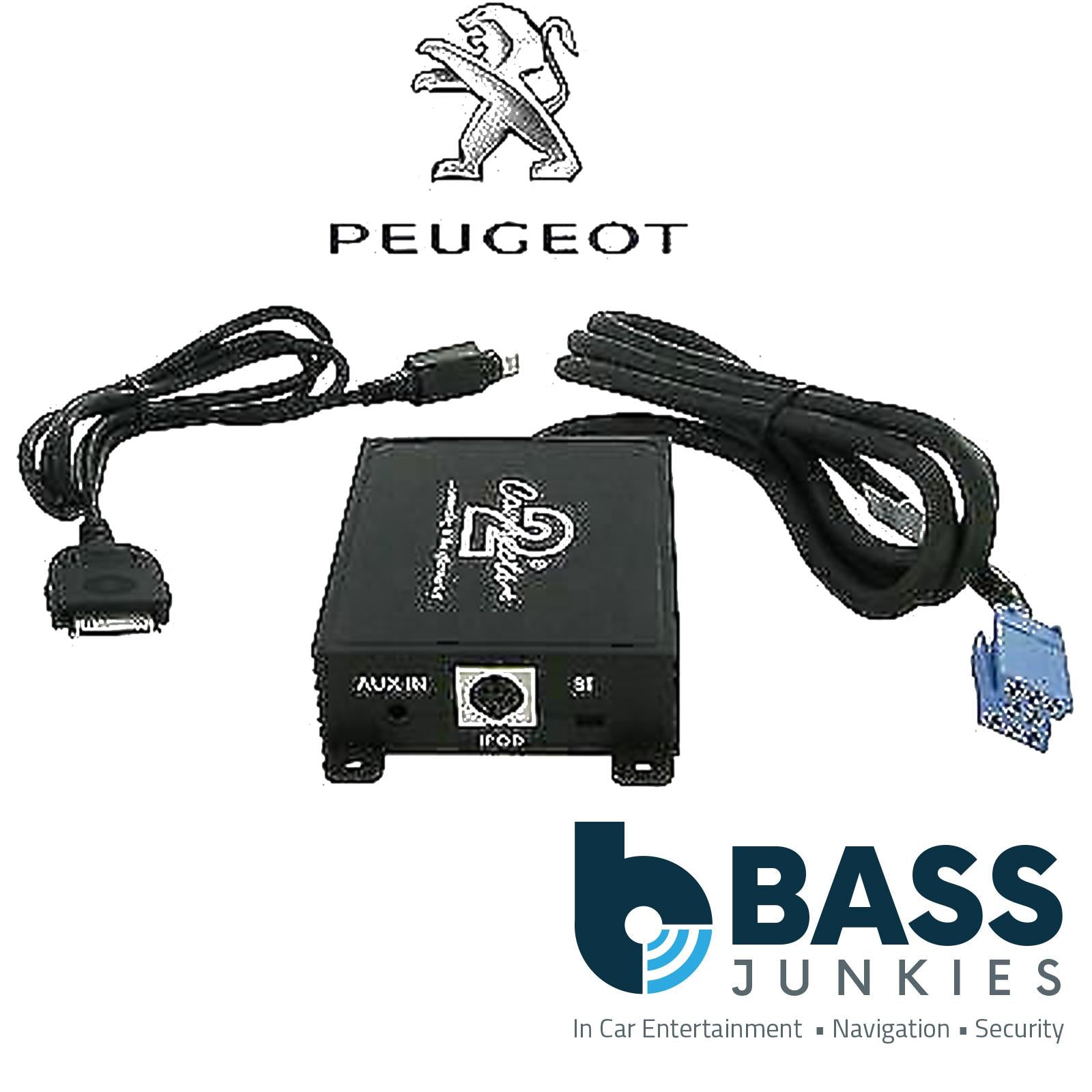 Car Radio Stereo iPod iPhone & Aux In Interface Adaptor for Peugeot 307 2002-05