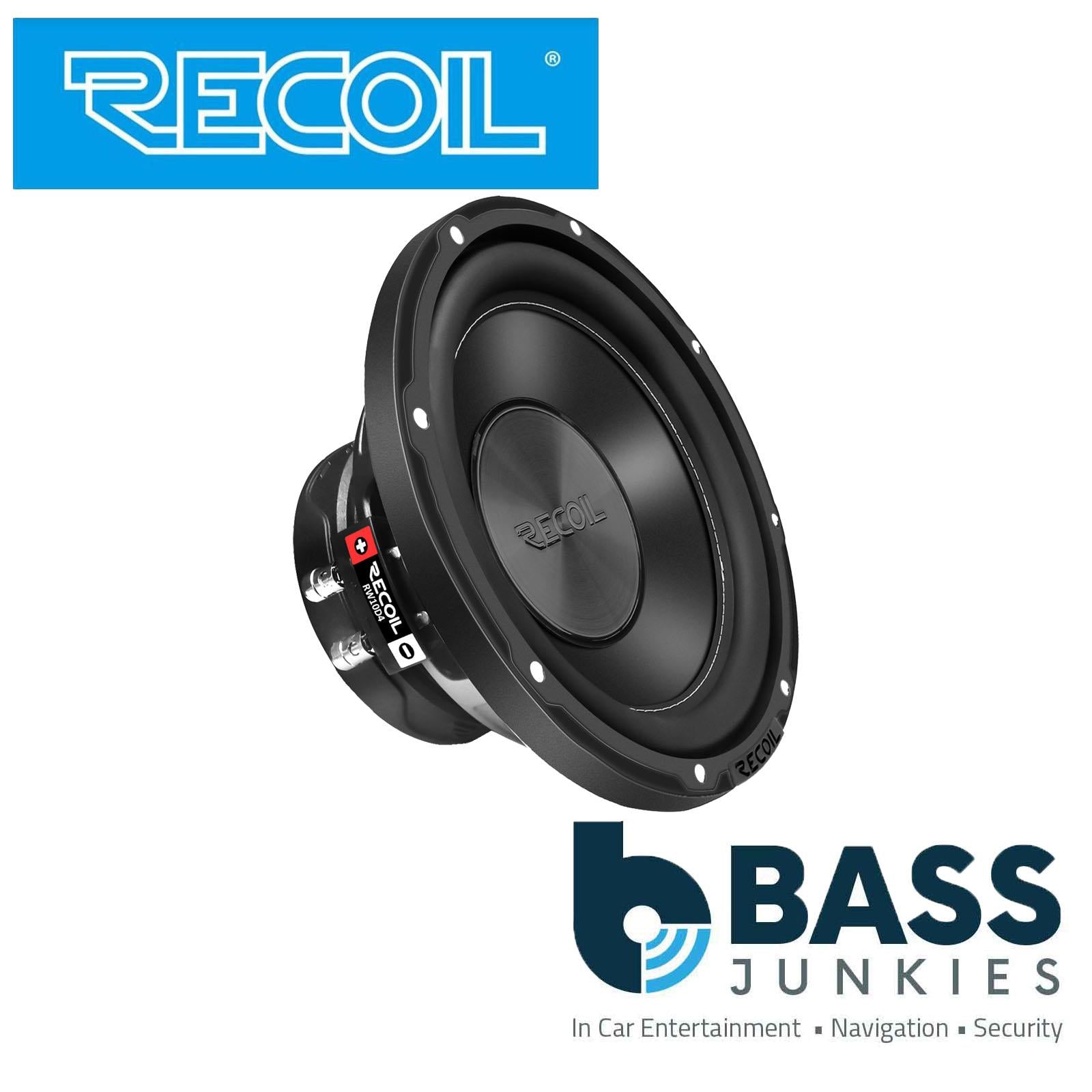 Recoil RW10D4 - 500 Watts 10" Inch 25cm Dual Voice Coil 4-Ohm Car Sub Subwoofer