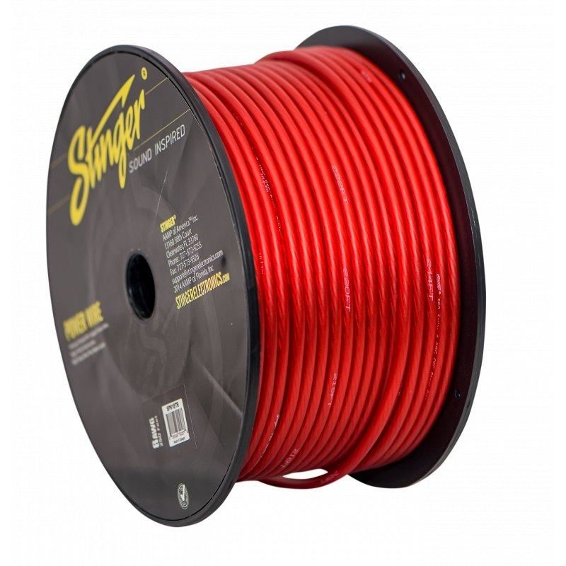 Stinger SPW18TR - 8 AWG Red TRU-SPEC Copper Hyper Twist Ultra Flexible 1 Metre Car Amplifier Power Cable