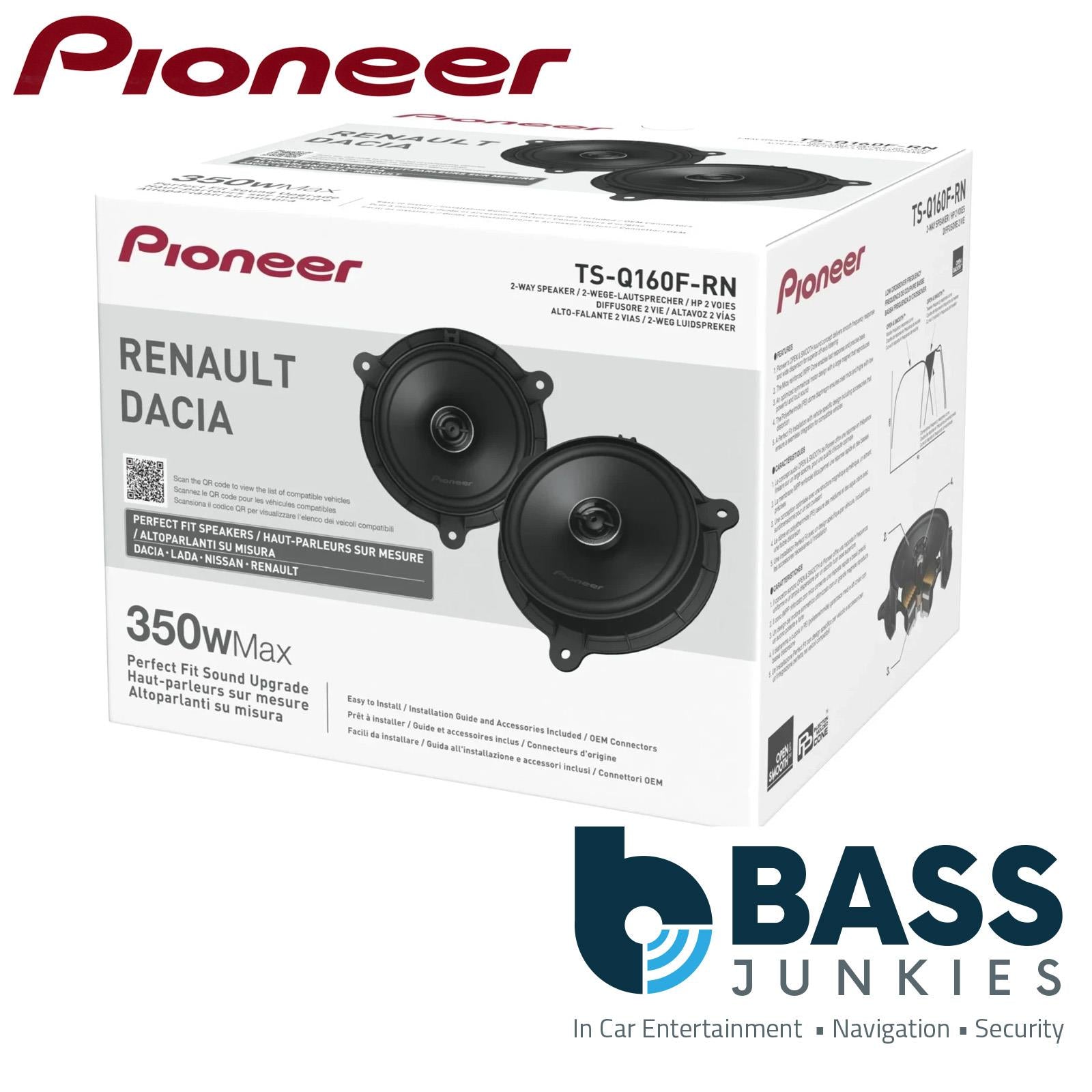 Pioneer TS-Q160F-RN - 700 Watts 2 Way Car Speakers For Renault Nissan Dacia Smart