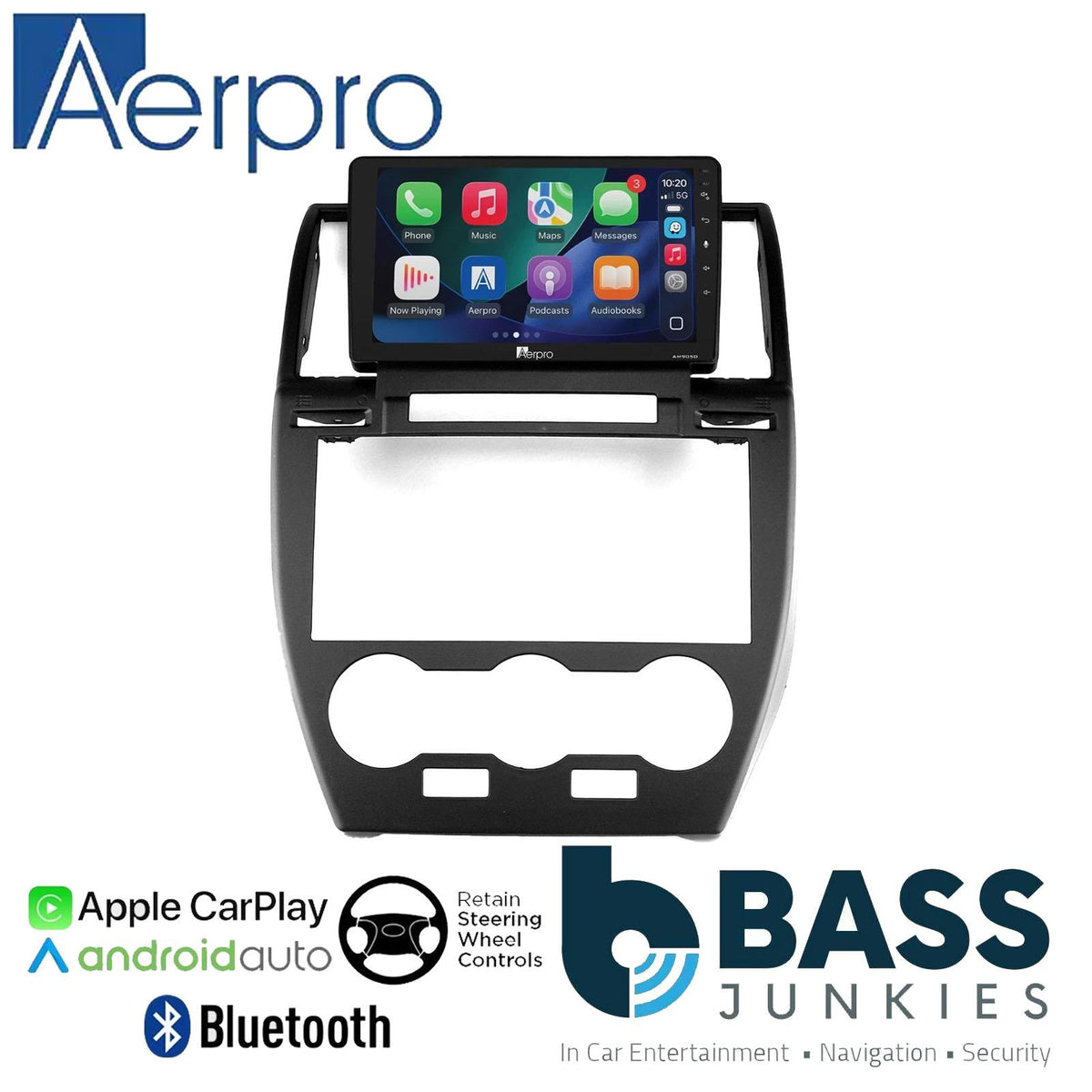 Aerpro 9" DAB CarPlay Android Car Stereo Kit For LandRover Freelander 2 2006-12