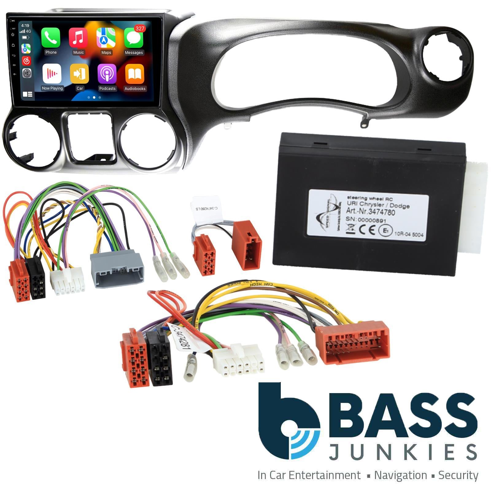 UPGRADED 9" CarPlay Android Car Stereo & Kit For Jeep Wrangler Rubicon 2015 - 2017