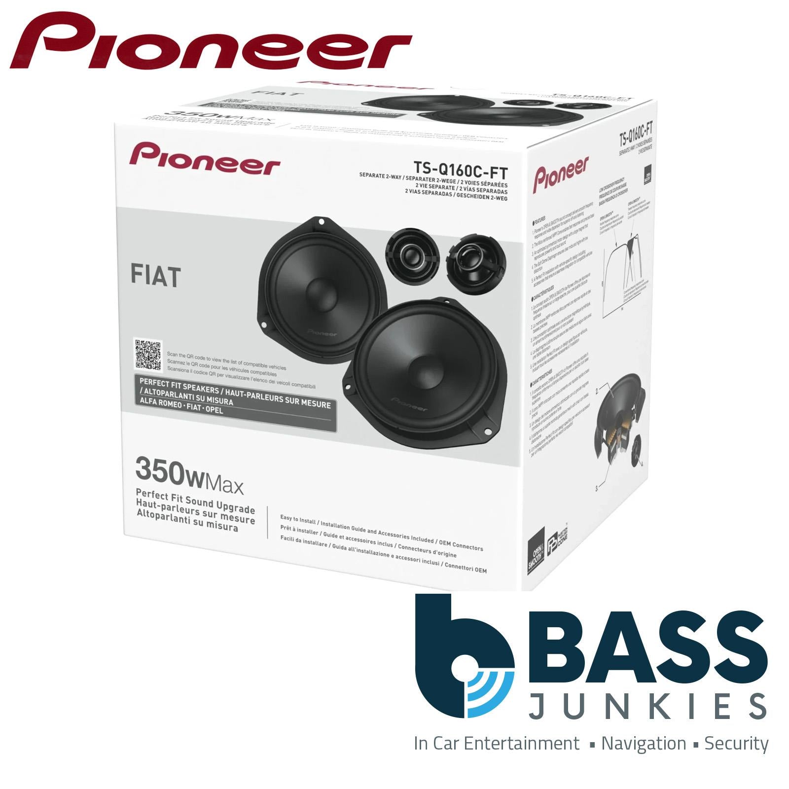 Pioneer TS-Q160C-FT - 700 Watts Component Kit Car Speakers For Fiat Alfa Romeo & Vauxhall Vehicles
