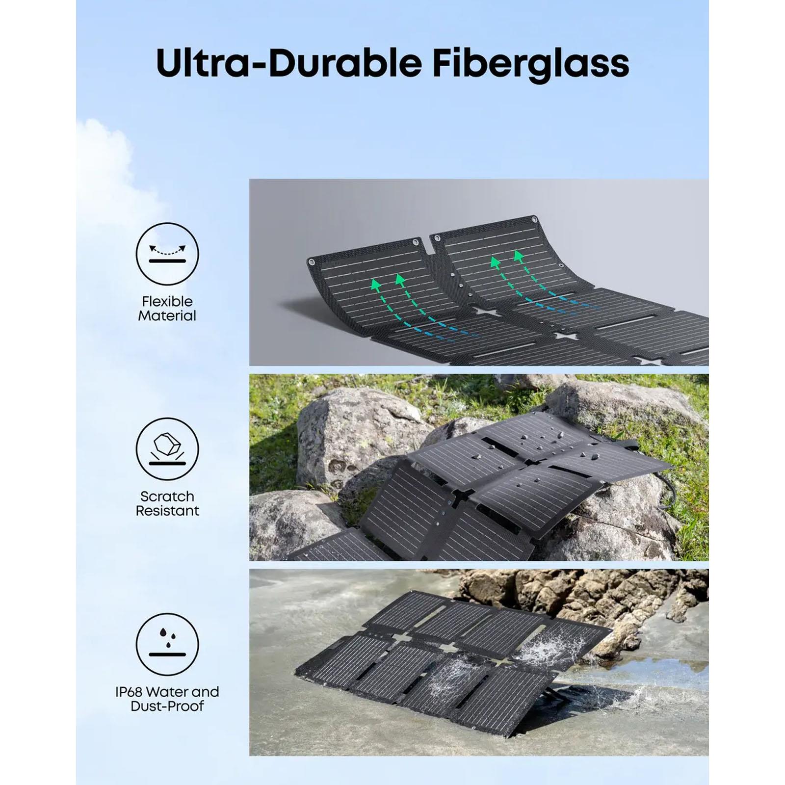 Anker SOLIX - PS60 60 Watt Foldable Portable Solar Panel for Portable Power Stations