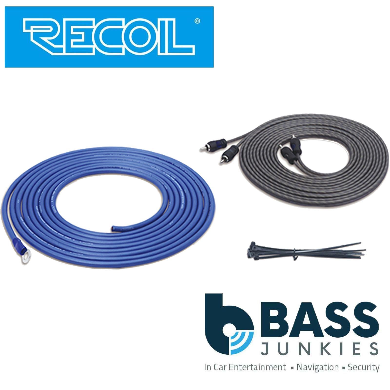 Recoil RCK4 - 4 AWG 1500 Watts Complete Car Subwoofer Amplifier Wiring Kit