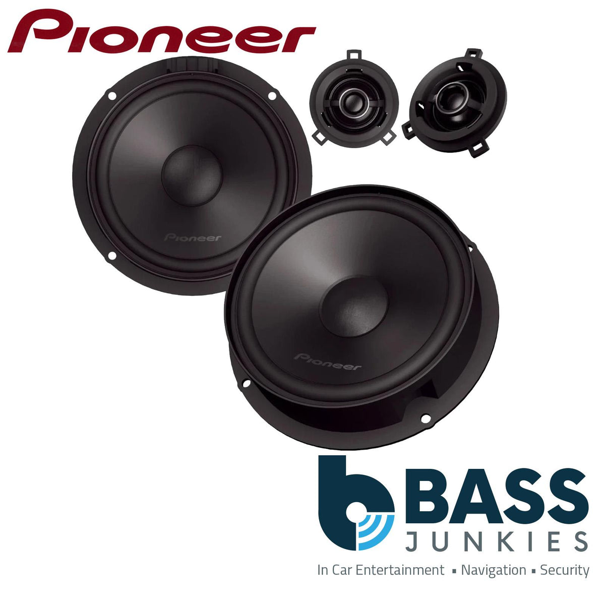 Pioneer 1400 Watts VW Golf MK8 2019 On Pioneer Front Component and Rear Coaxial Speaker Upgrade Kit