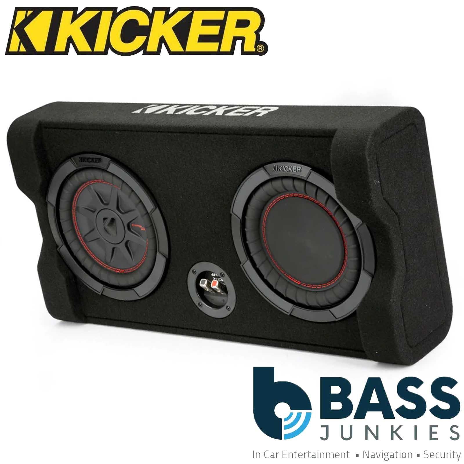 Kicker 48TRTP82 - 600W 8" CompRT Down Firing Car Sub Subwoofer Enclosure 2 Ohm