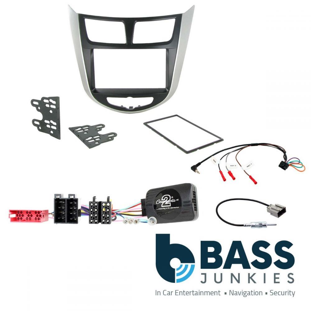 Connects2 CTKHY14 Hyundai Solaris Car Stereo D/Din Fascia Steering Wheel Interface Kit