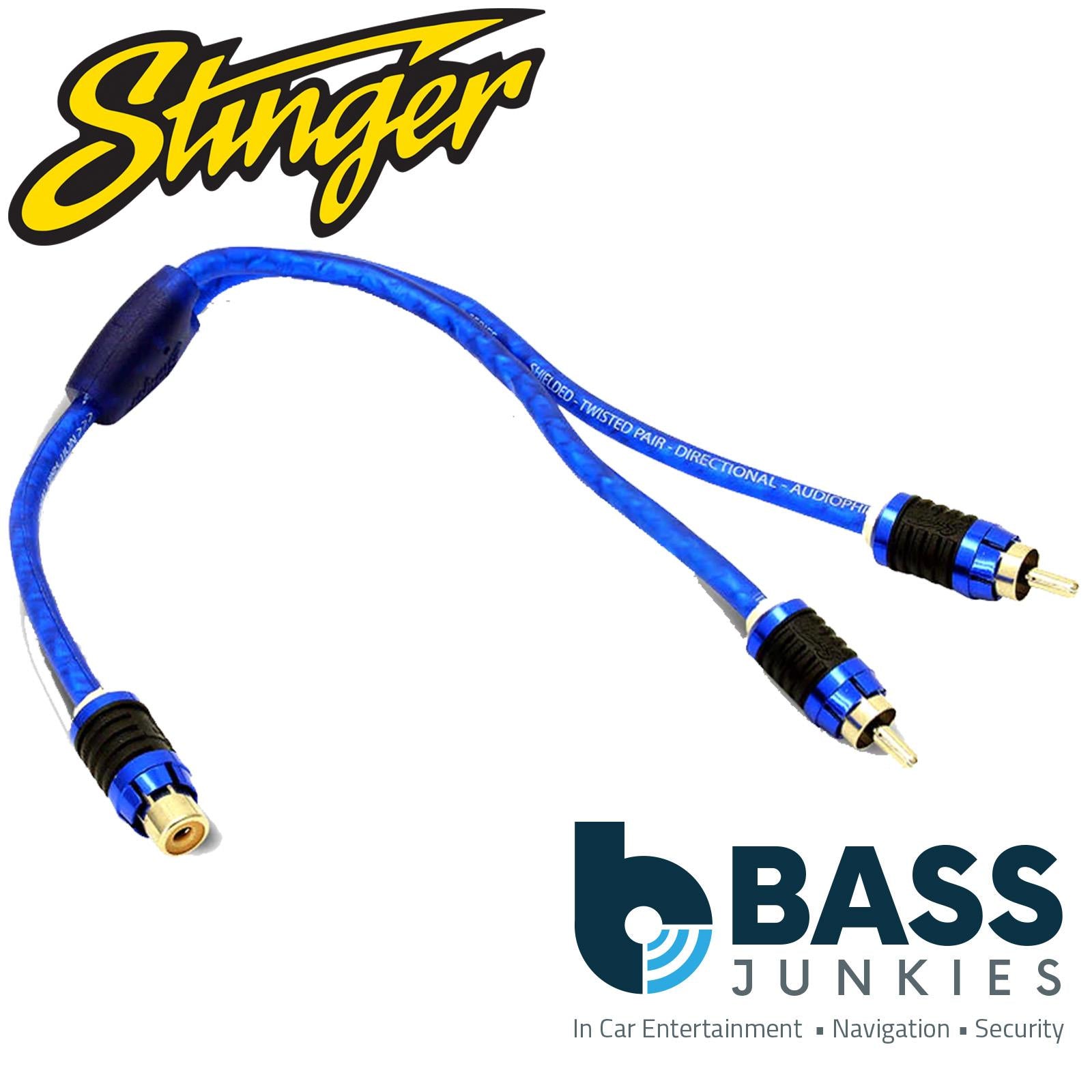 Stinger SI62YM - 6000 Series 2 Male 1 Female Car Stereo Amp RCA Phono Y Splitter