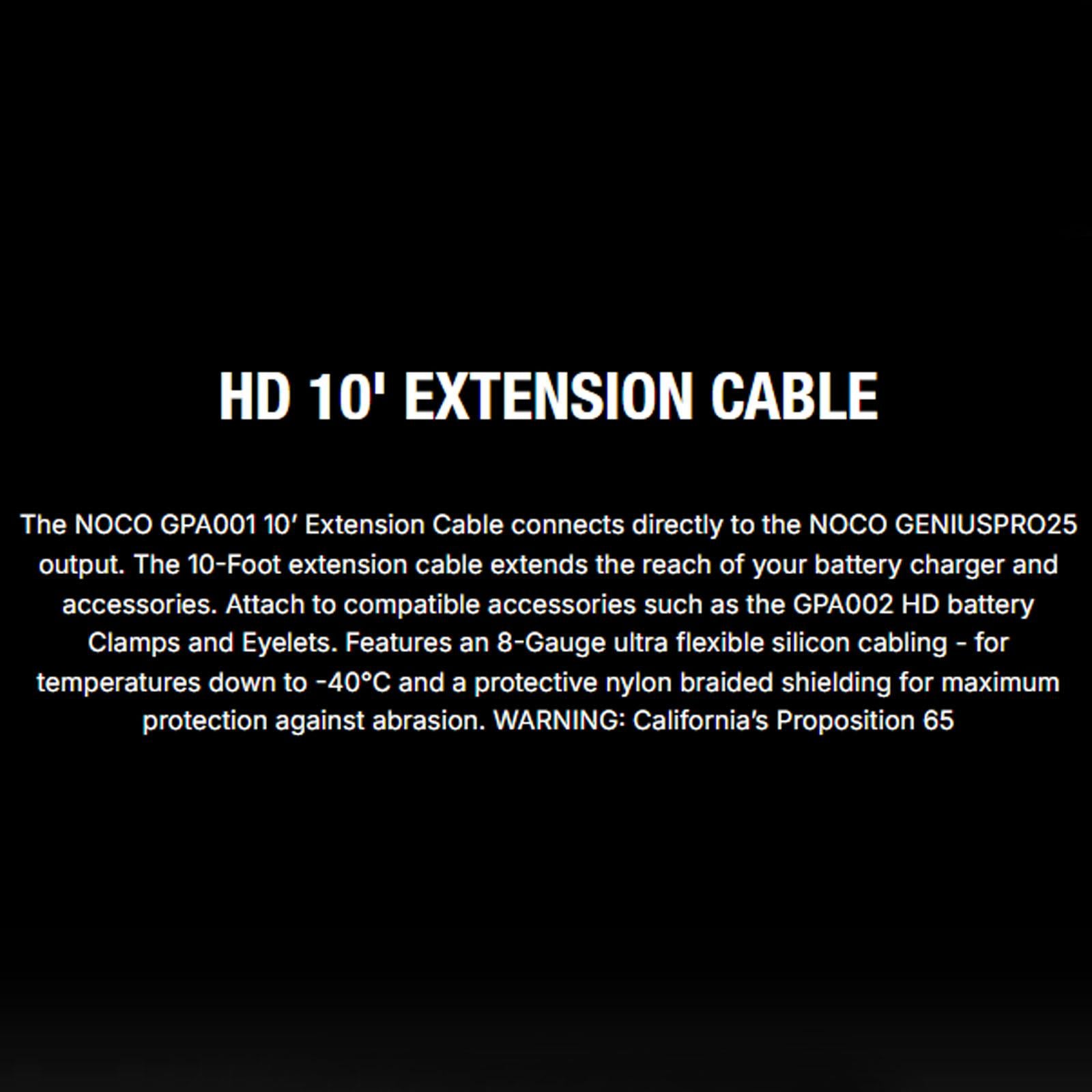 NOCO GPA001 - HD 3m Extension Cable for GENIUSPRO25 Battery Charger X-Connect