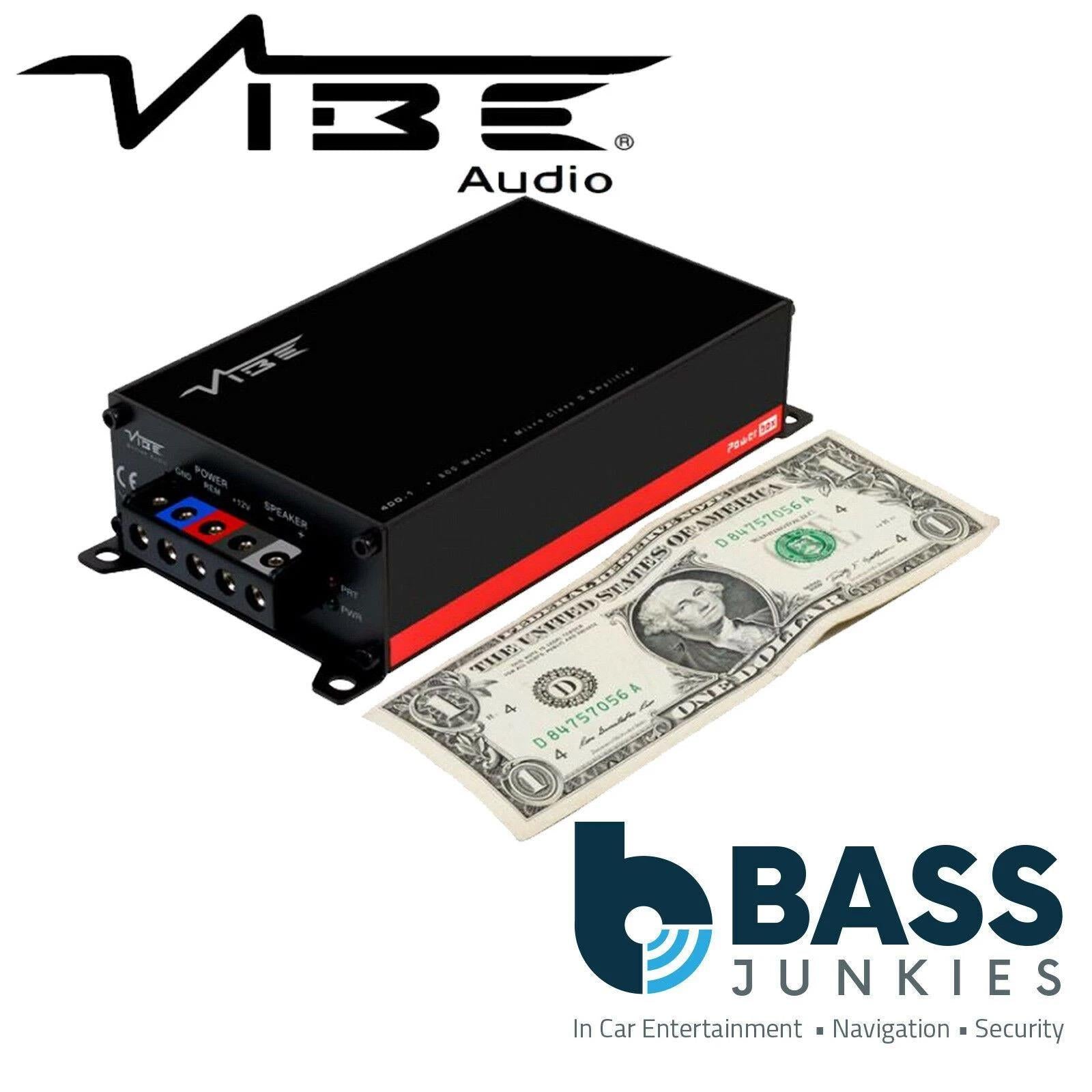 Vibe BASB10-V4 - 10" 900 Watts Car Sub Bass Box & Powerbox Amplifier Upgrade Kit