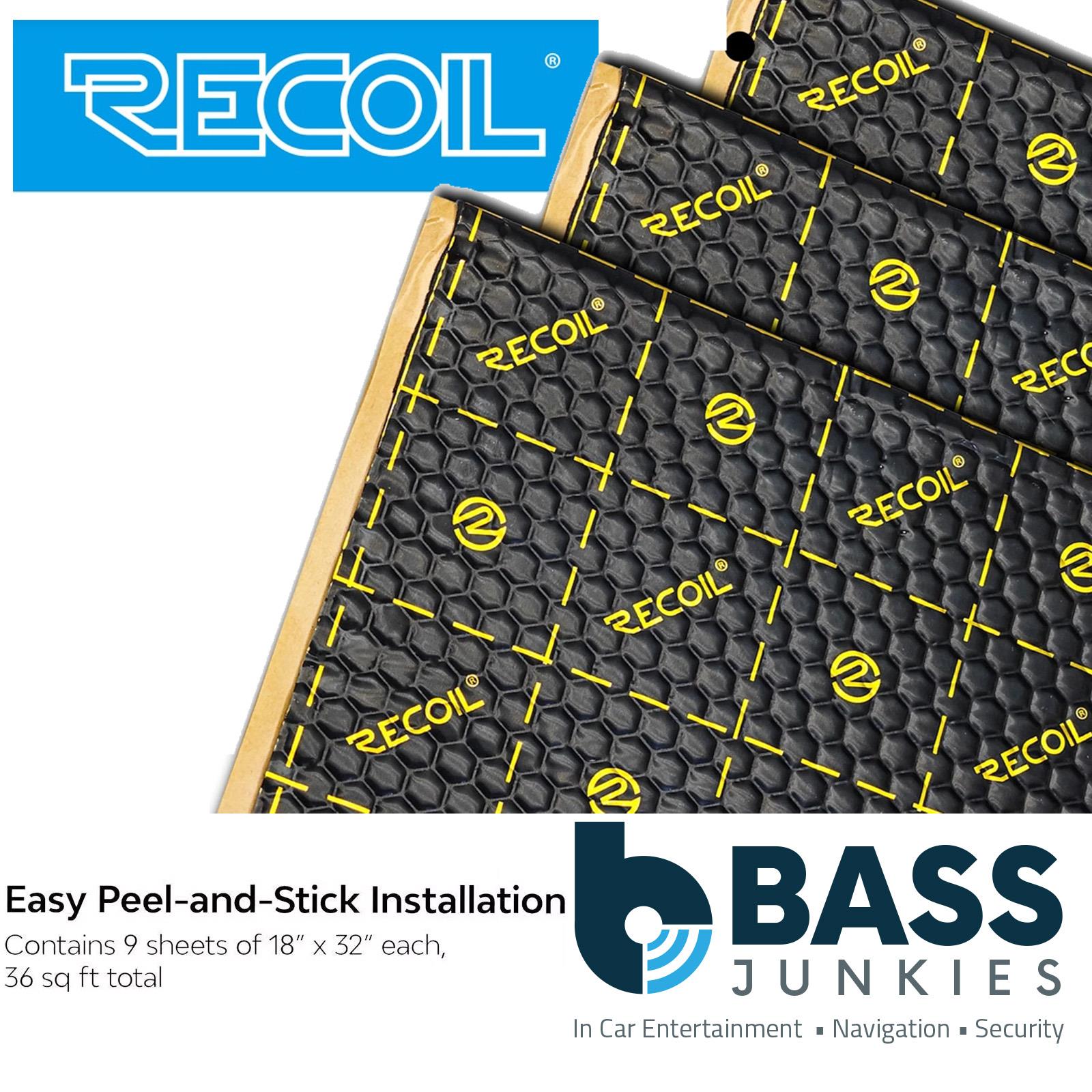 Recoil XLBK - 18″x32″ 9pcs 36sqft Car & Van Bulk Pack Sound Deadening Material