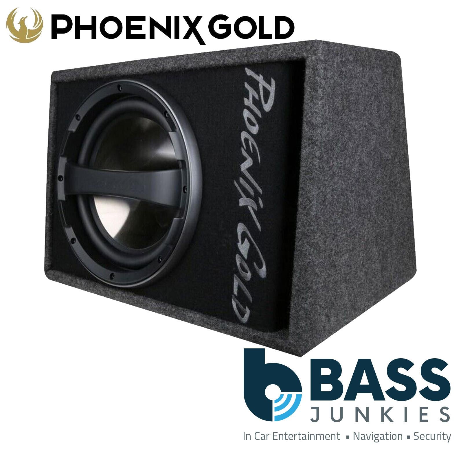Phoenix Gold Z110AB - Z Series 10" Inch 320 Watts Single Subwoofer Active Amplified Car Enclosure