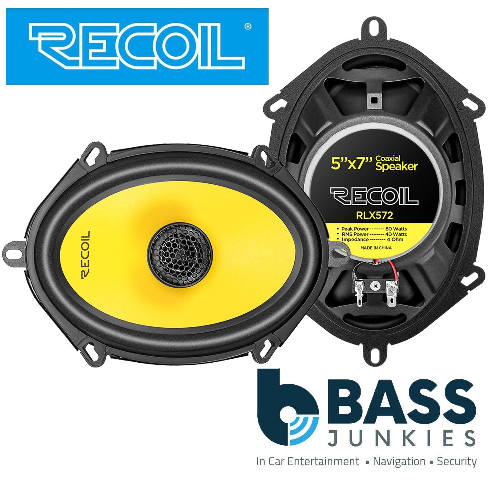 Recoil RLX572 - 160 Watts 5x7" Inch 2-way Coaxial Car Door Speakers Pair