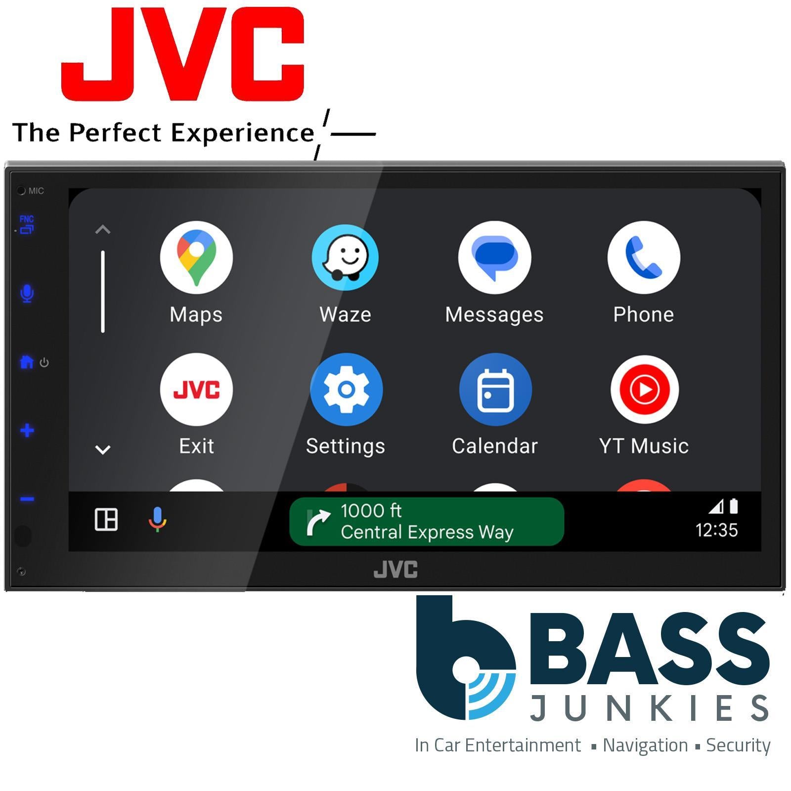 JVC KW-M593BT - 6.8" Bluetooth Wired CarPlay Android Mirroring Radio Car Stereo