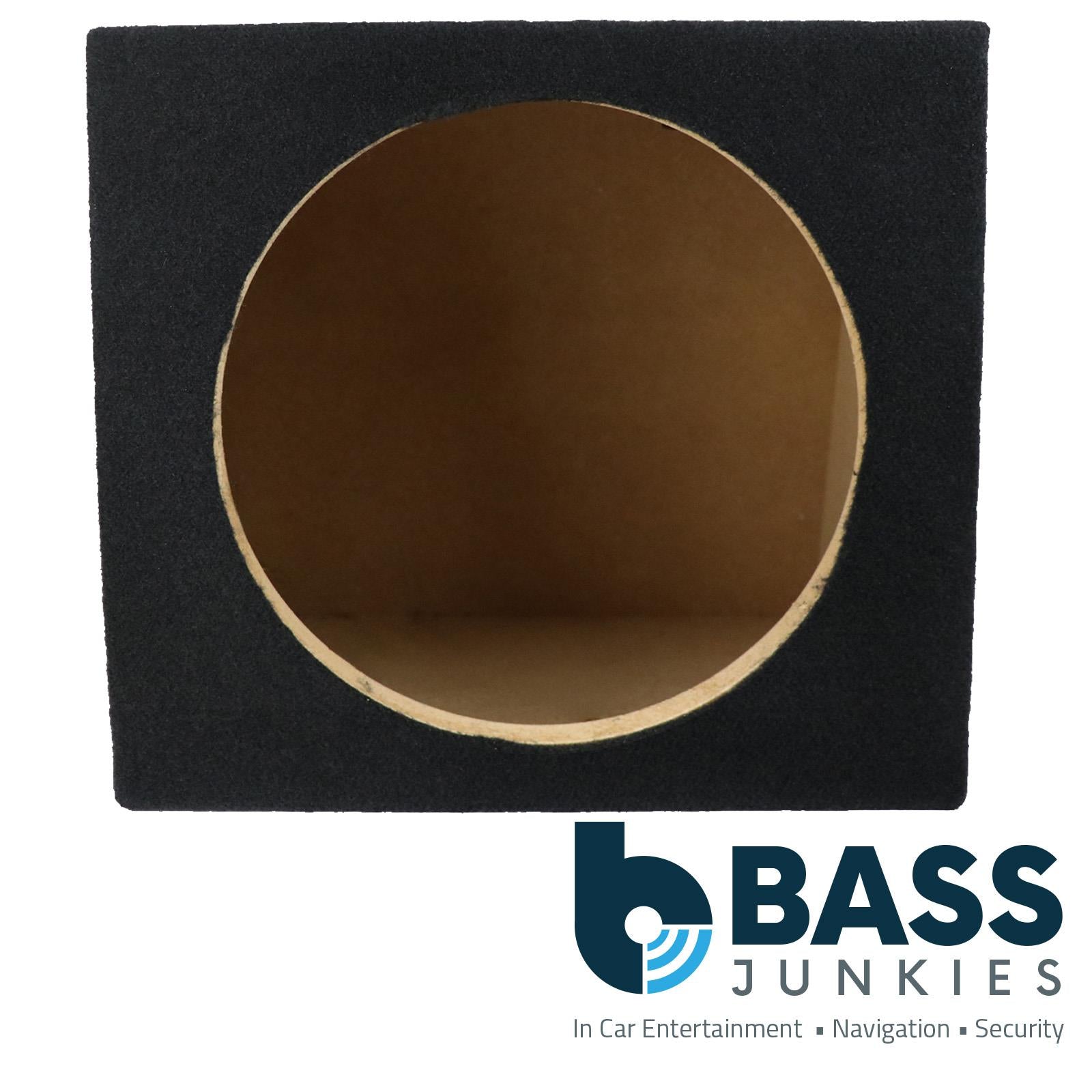 Recoil SUB12PB - Single 30cm 12" Inch Sealed Black Carpet Car Subwoofer Bass Box