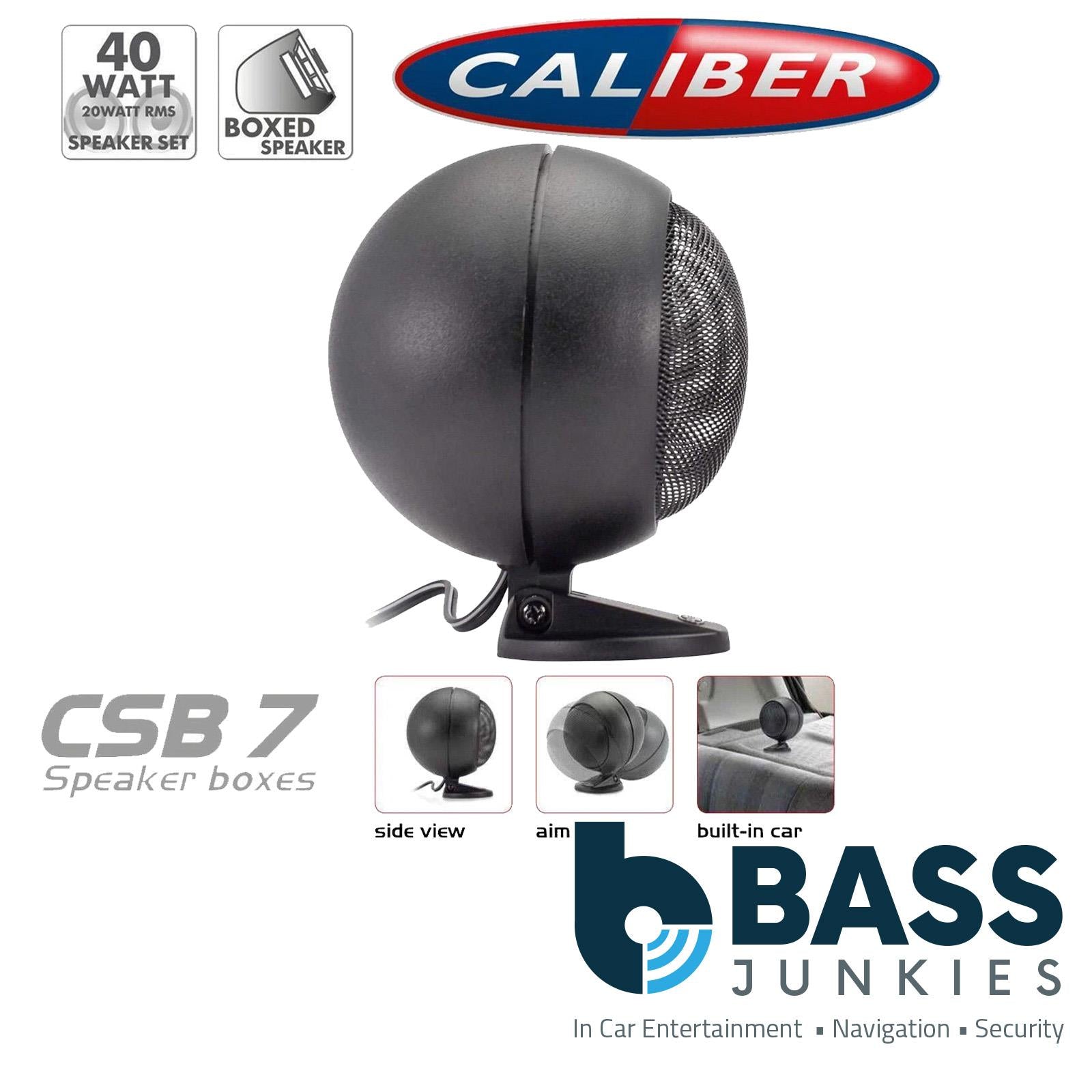 Caliber CSB7 - 40 Watts Car Motorhome Tractor Camper Van Boat Pod Sphere Box Speakers