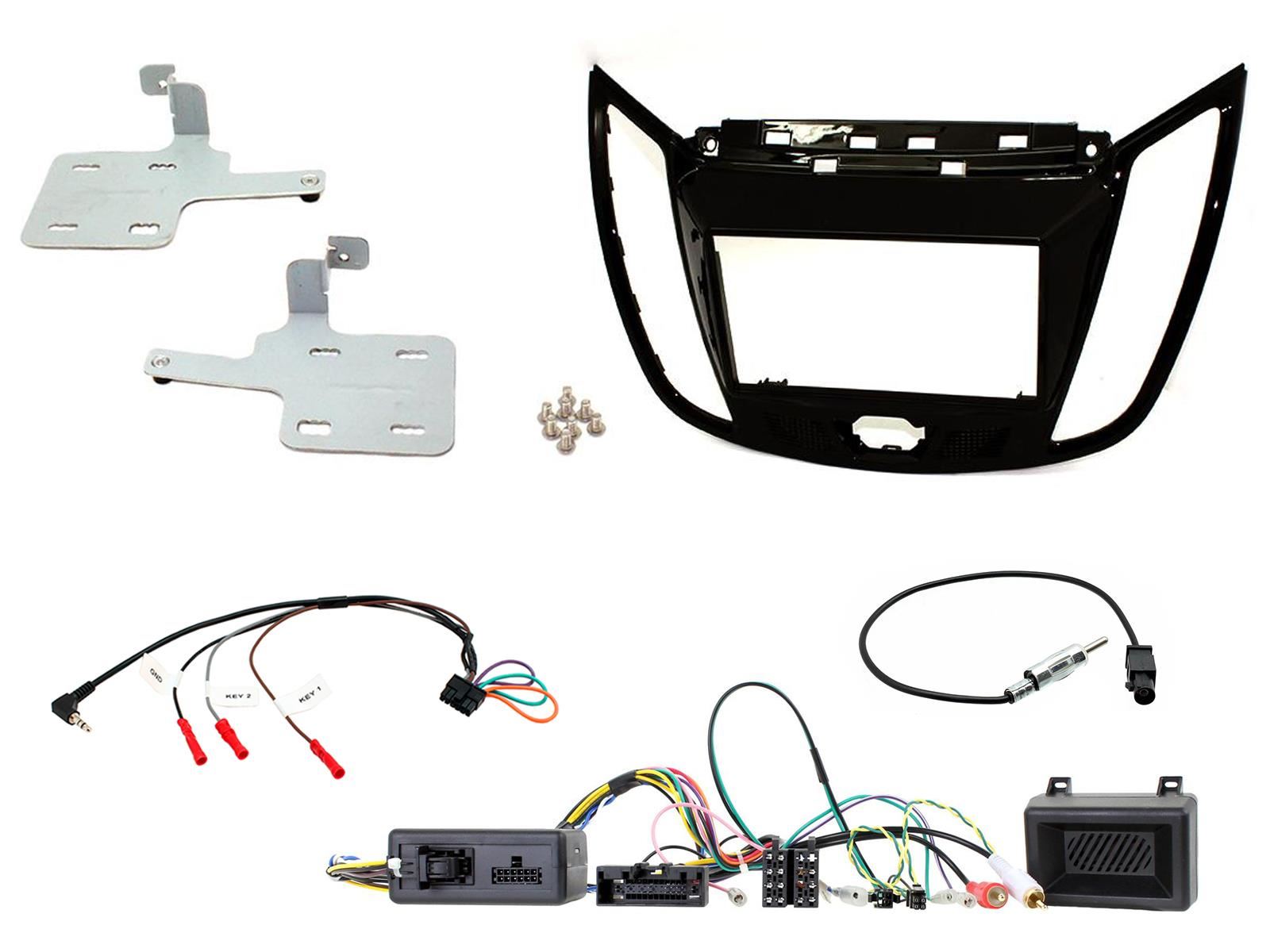 Connects2 CTKFD39 Ford C-Max 2011 On Car Stereo Double Din Fascia Steering Wheel Interface Kit
