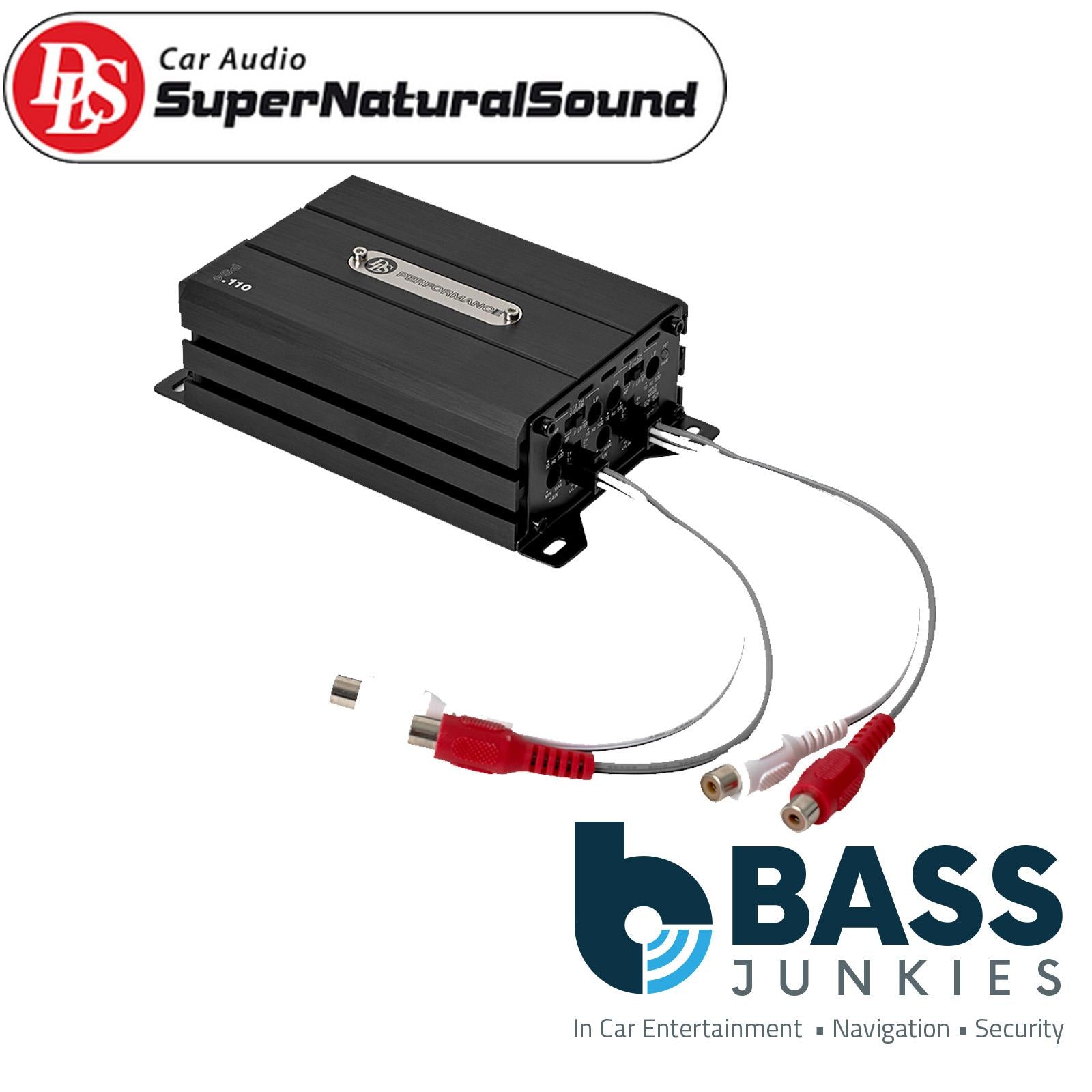 DLS PS4.110 - Slim Micro 4 Channel Amplifier 440 Watts RMS Class D Car Audio Amp