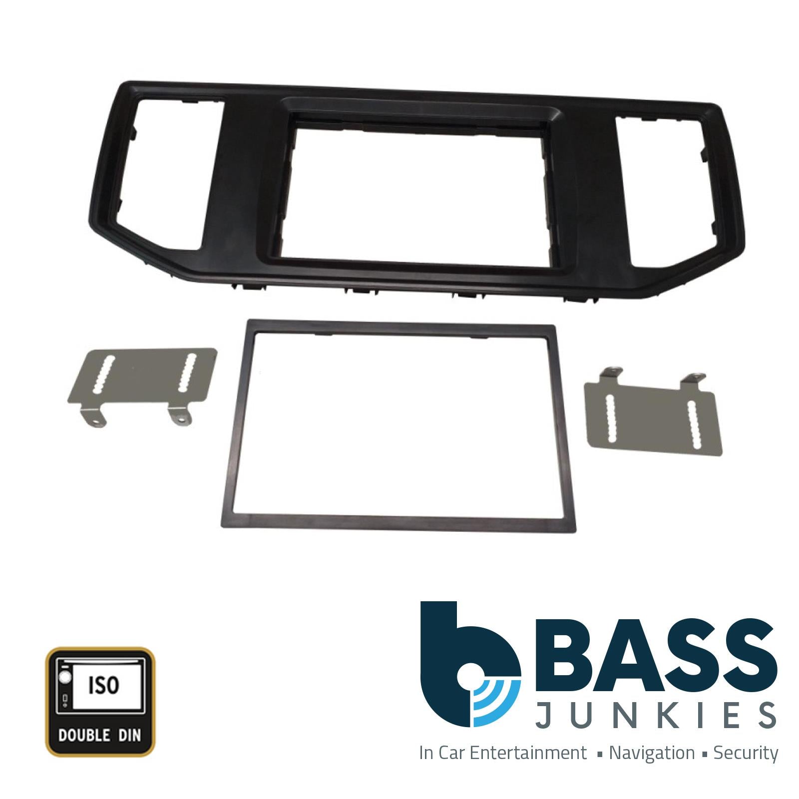 Black Double Din Fascia For head unit installation Finished in black (matt). Note: Maximum mounting depth of aftermarket radio = 55mm to fit Volkswagen Crafter 2017-21 | Grand California 2017-19