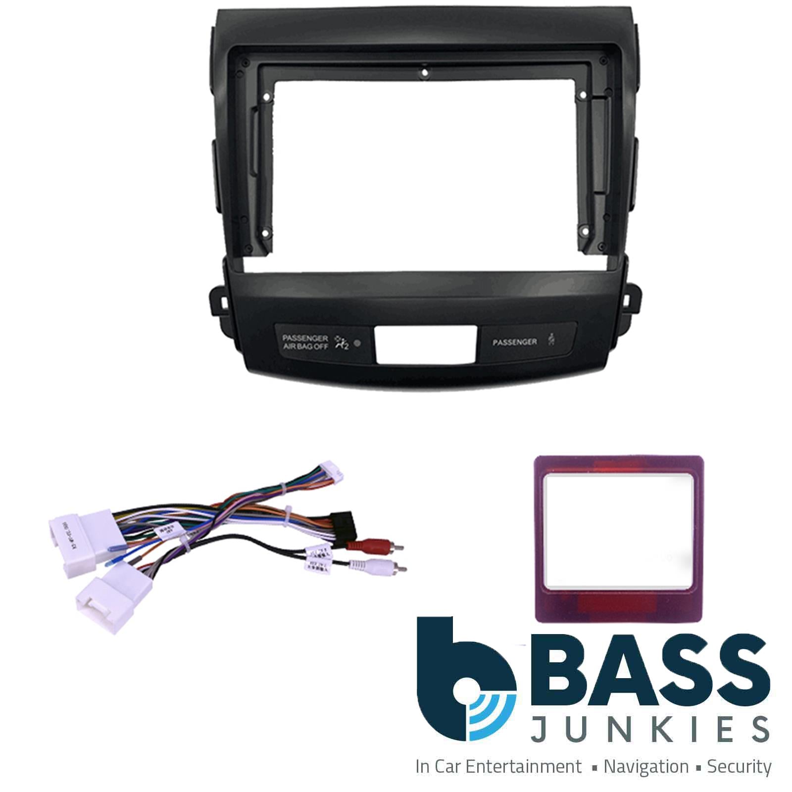 For Mitsubishi ASX Black 2013-18 Fascia Panel Interface for 9" Android Car Radio