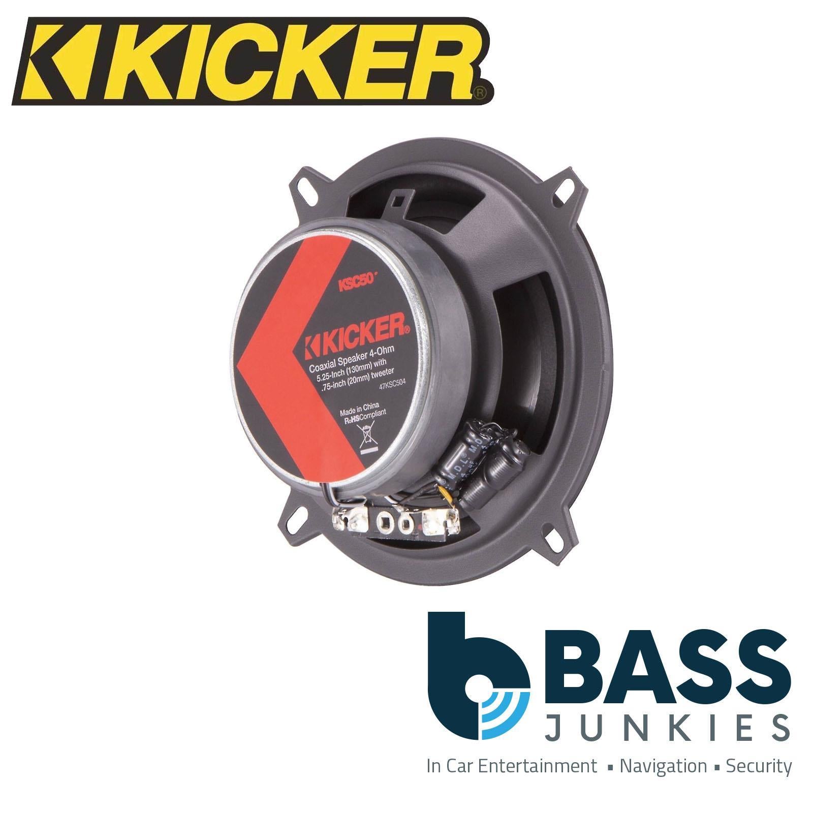 Kicker 51KSC504 - 5.25" 150 Watts 2-Way Coaxial Front Rear Car Door Speakers