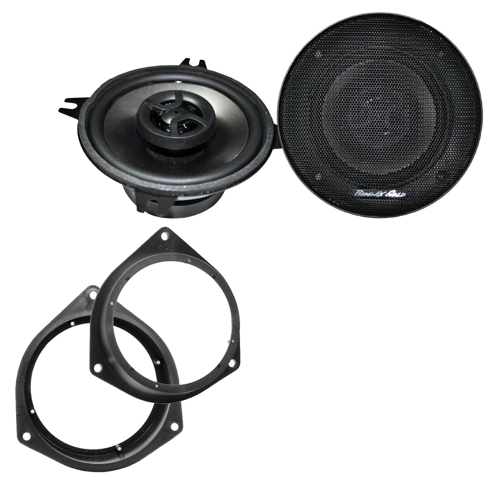 Phoenix Gold Z4CX 100mm/10cm/4" 2-Way Coaxial Car speakers (Per Pair Max 140|70 watts RMS) Fits Peugeot Bipper 2008-12