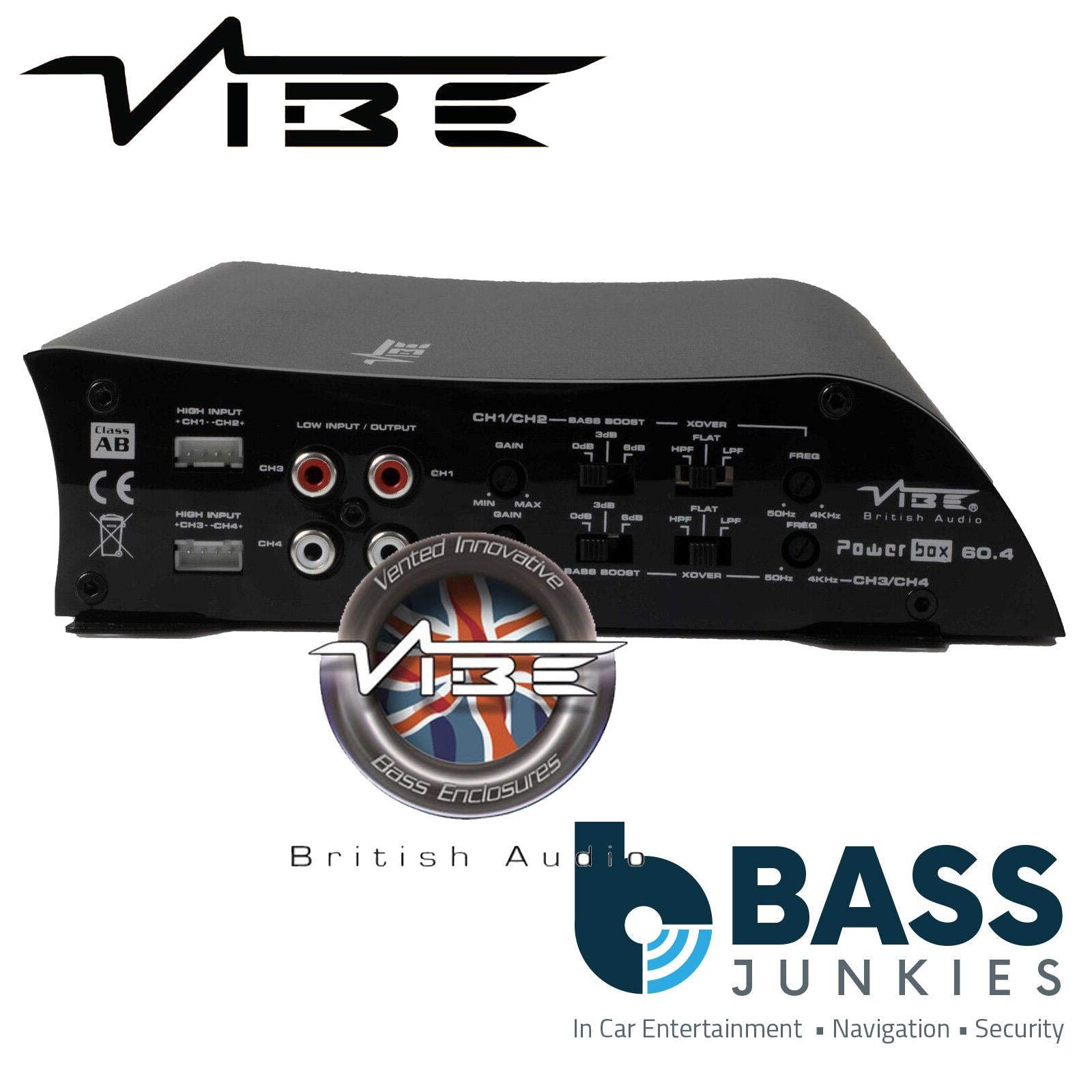 Vibe POWERBOX60.4-V9 Class A/B 4-Channel 640 Watts 2 Ohm Car Van Amp Amplifier