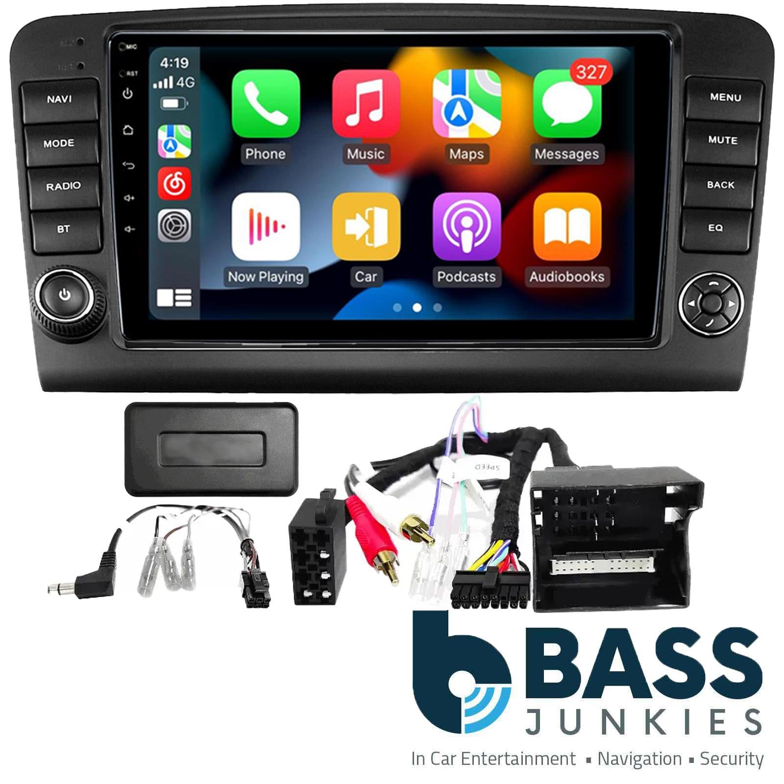 UPGRADED 9" CarPlay Android Car Stereo Kit For Mercedes ML GL Amplified 2006-2012