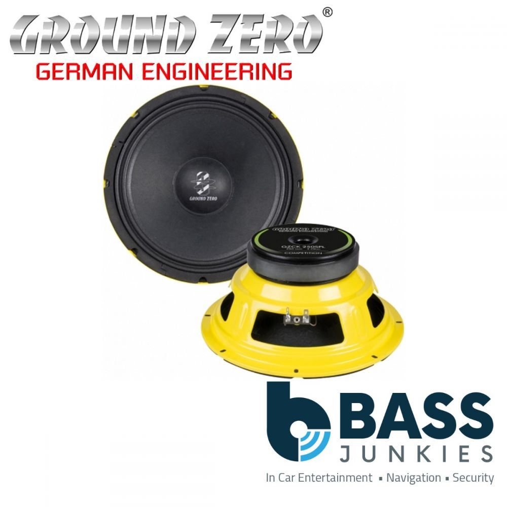 Ground Zero GZCK 250SPL - 10" Inch 25cm Competition Kick / Midwoofer 400 Watts Car Speaker - Single