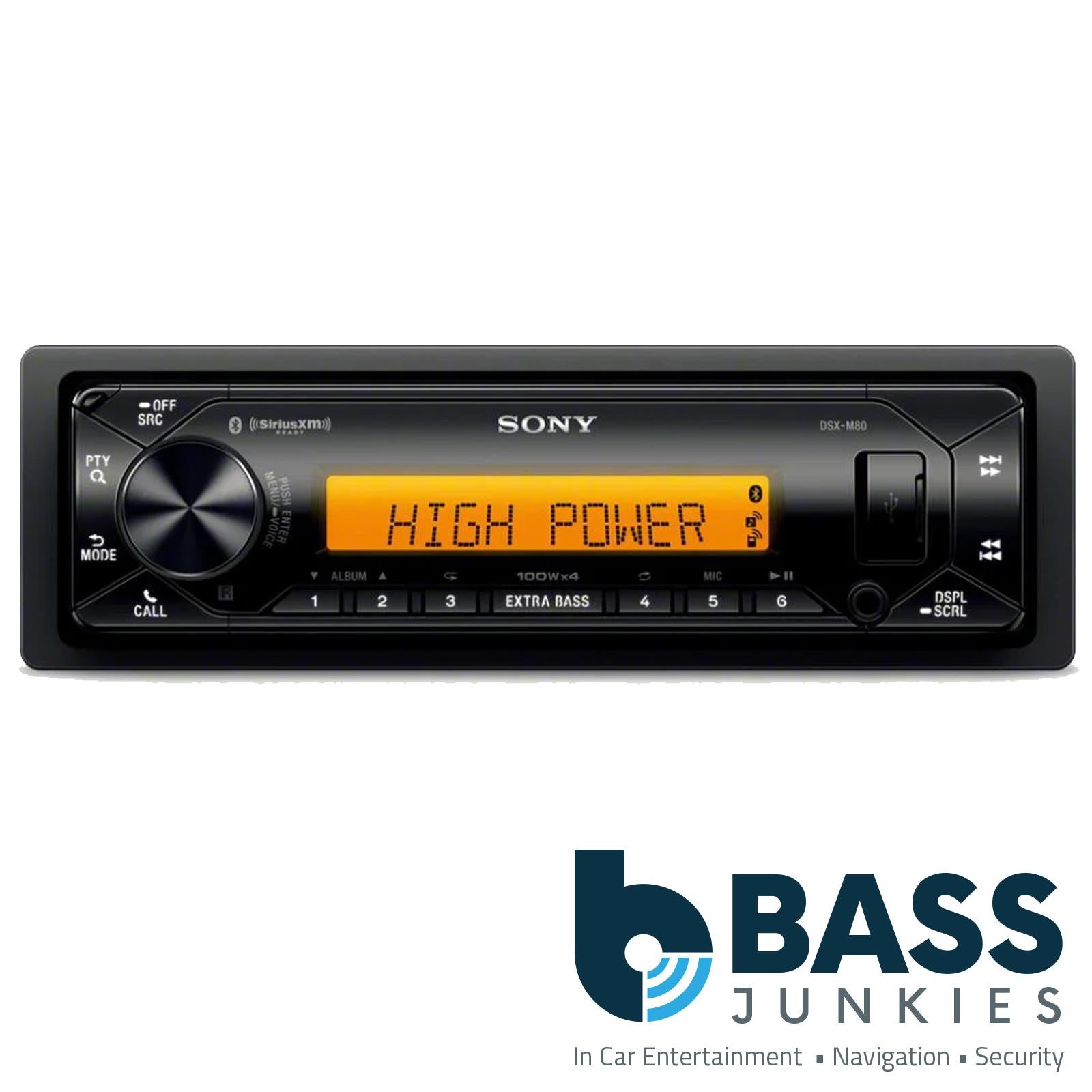 SONY DSX-M80 HIGH POWER MECHLESS BLUETOOTH USB AUX FM RADIO MARINE BOAT STEREO